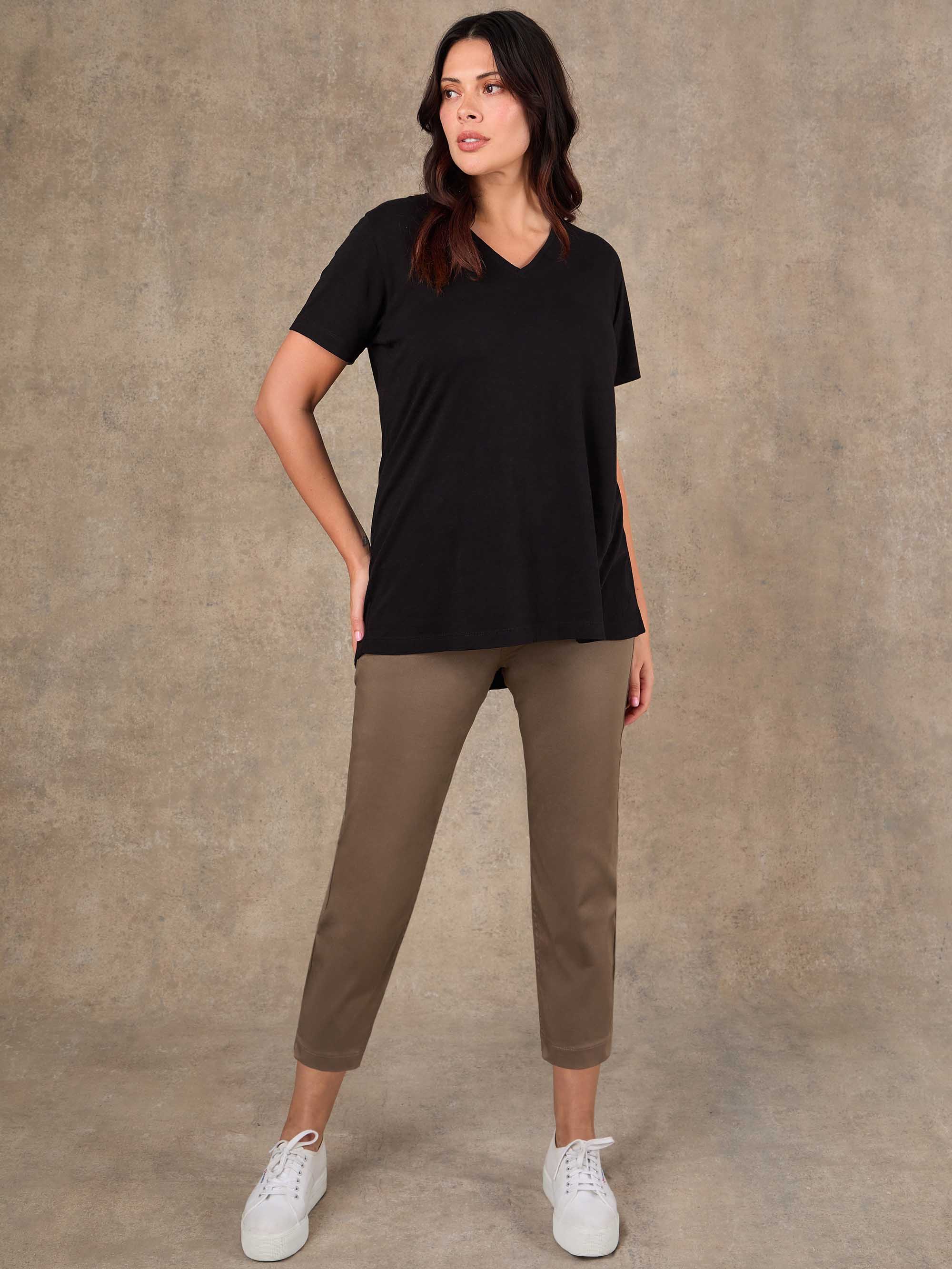 Khaki Cropped Jegging - Image 2