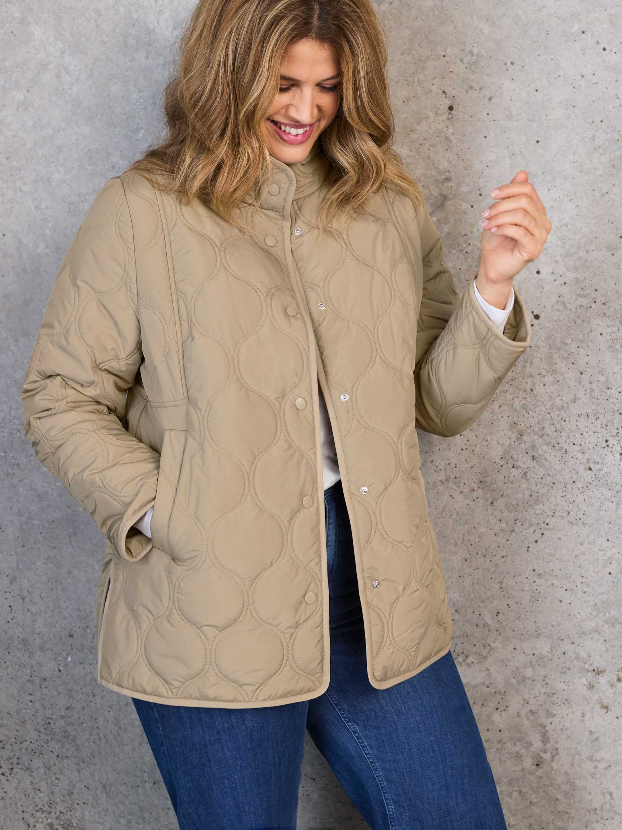 Stone Quilted Jacket - Image 3