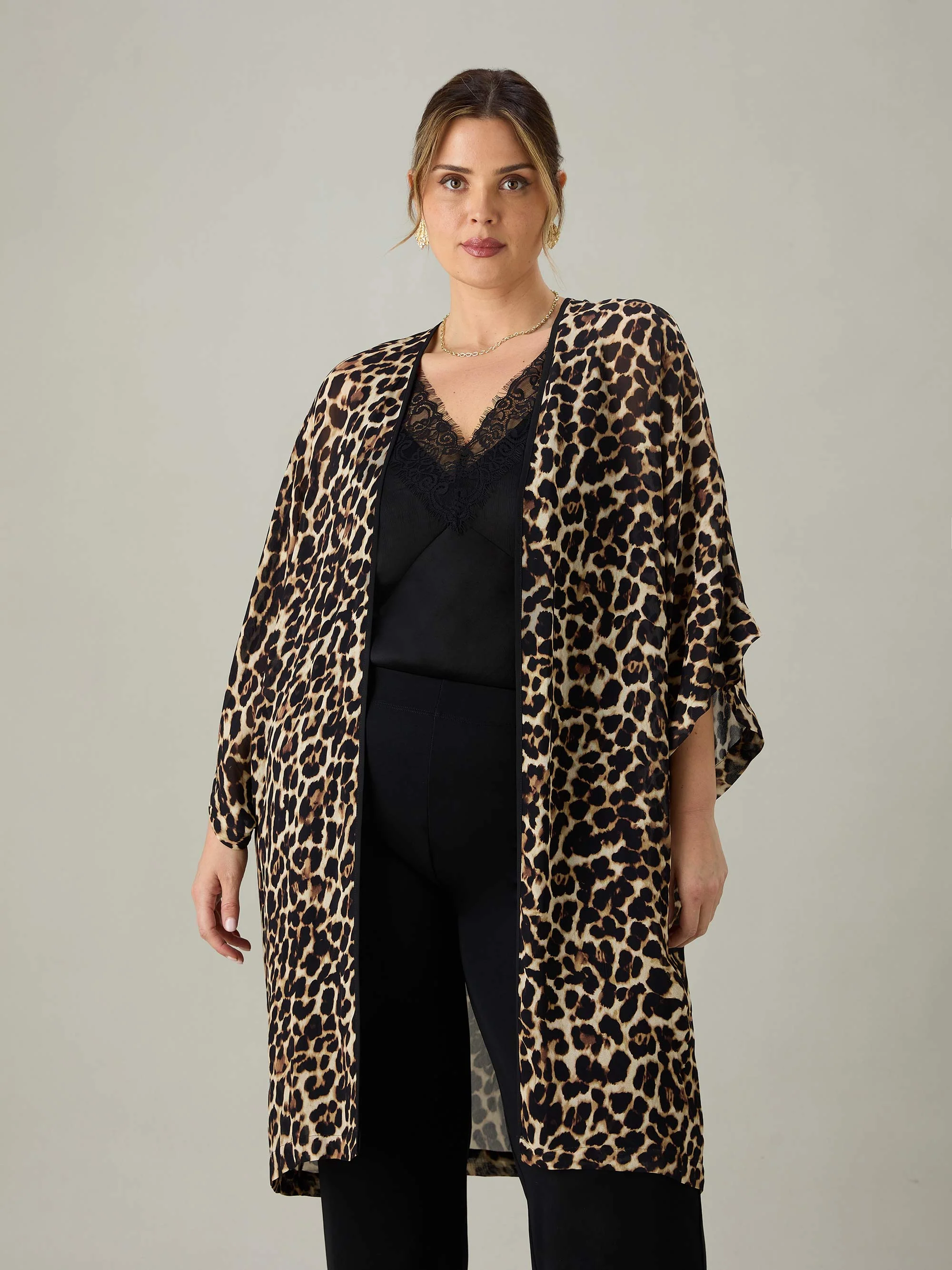 Leopard Print Kimono - Image 3