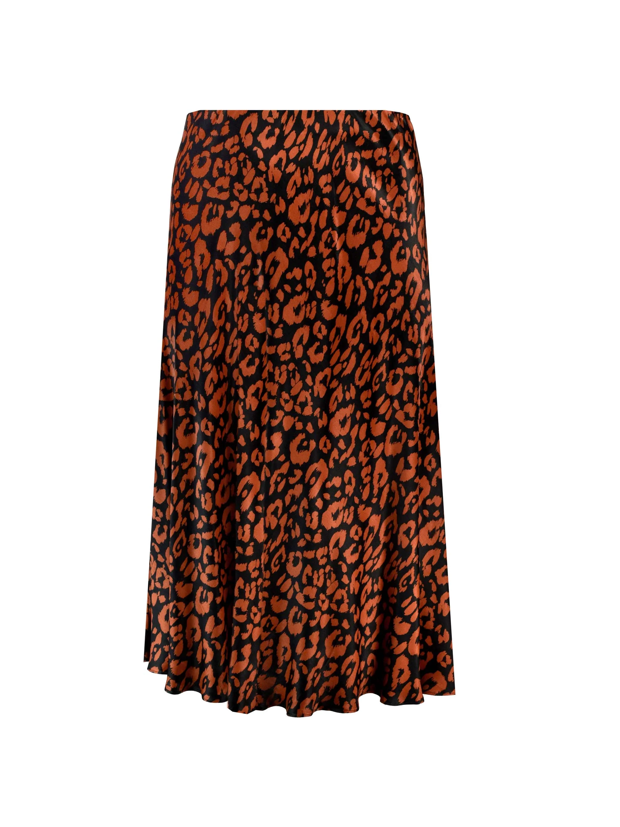 Leopard Print Viscose Bias Cut Skirt - Image 8