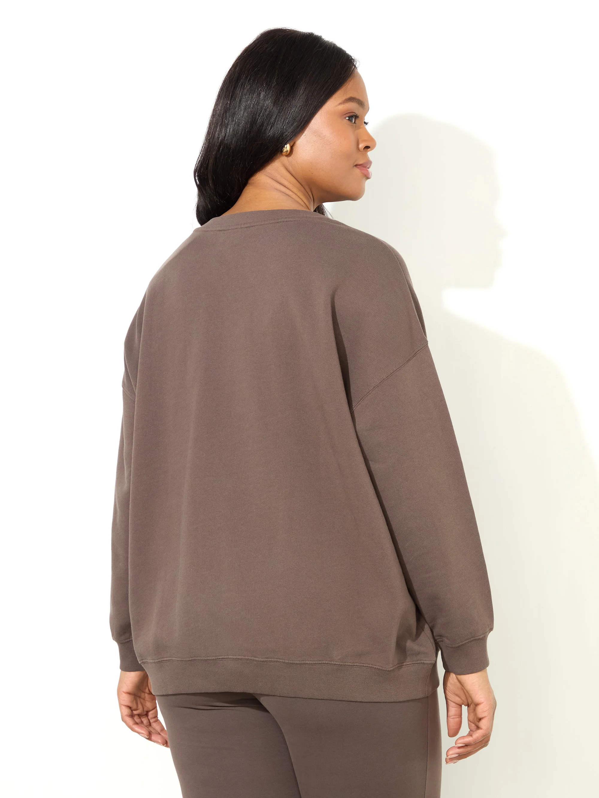 Mocha Oversized Live Sweatshirt - Image 4