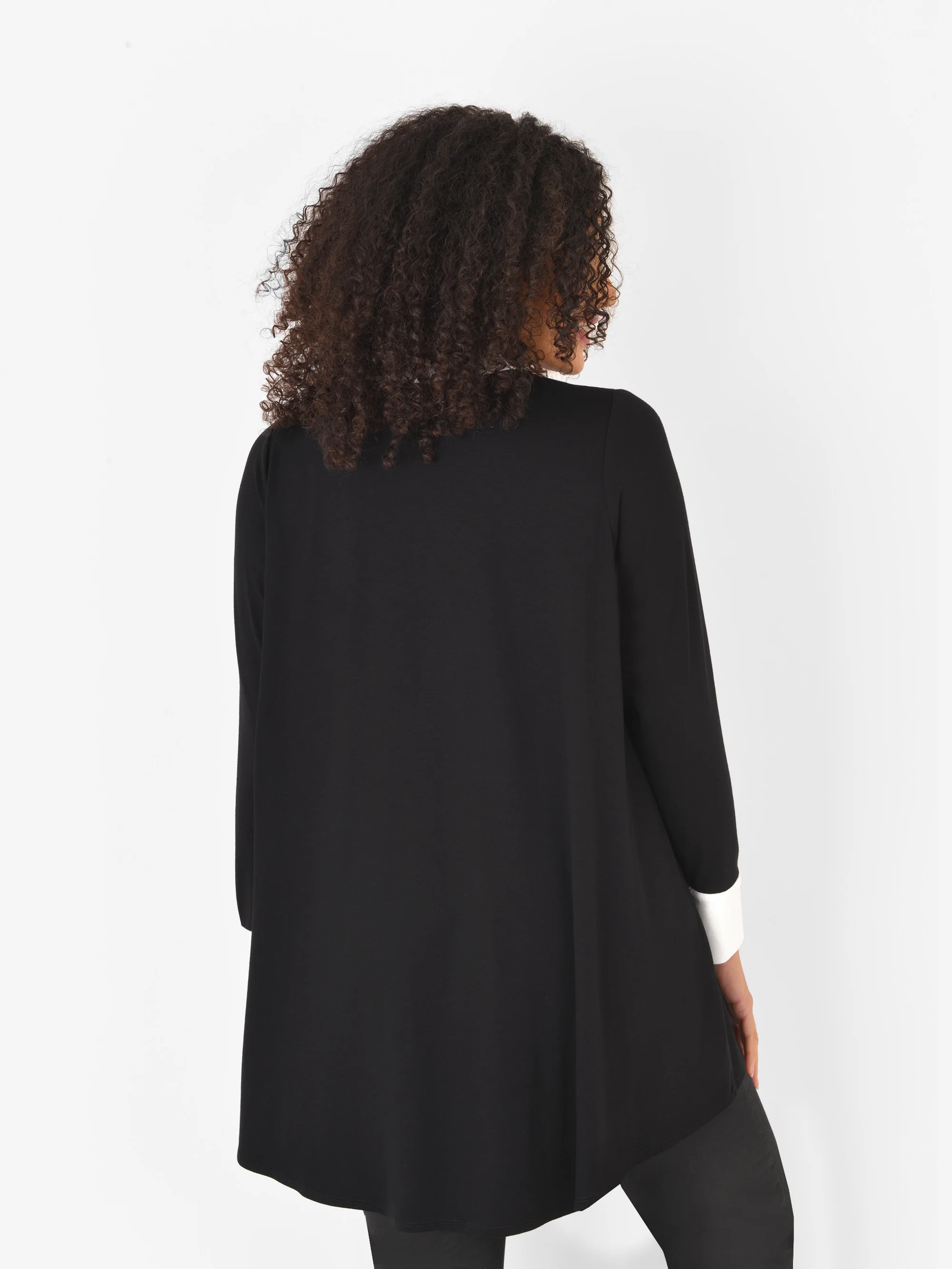 Mono Colour Block V Neck Tunic - Image 2
