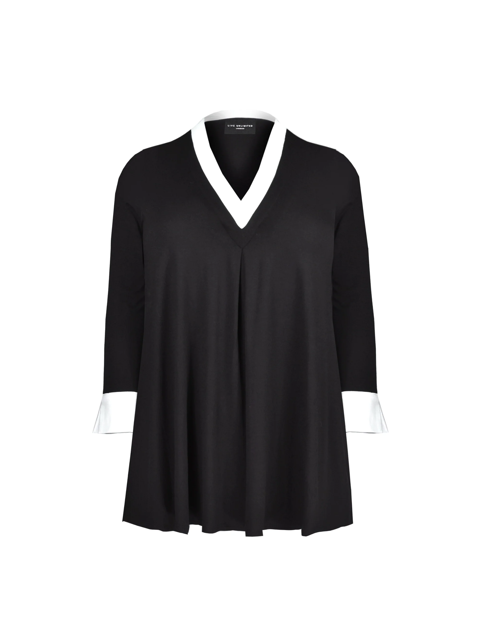 Mono Colour Block V Neck Tunic - Image 4