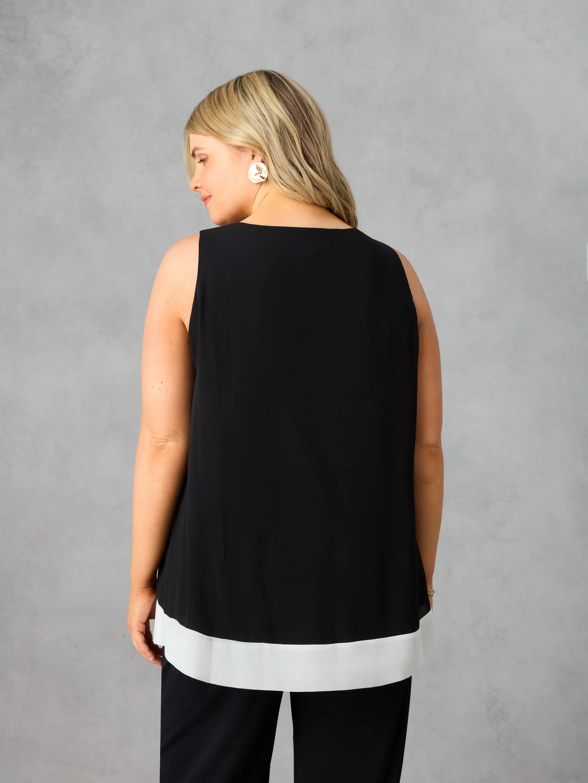 Mono Colourblock Overlay Vest - Image 3