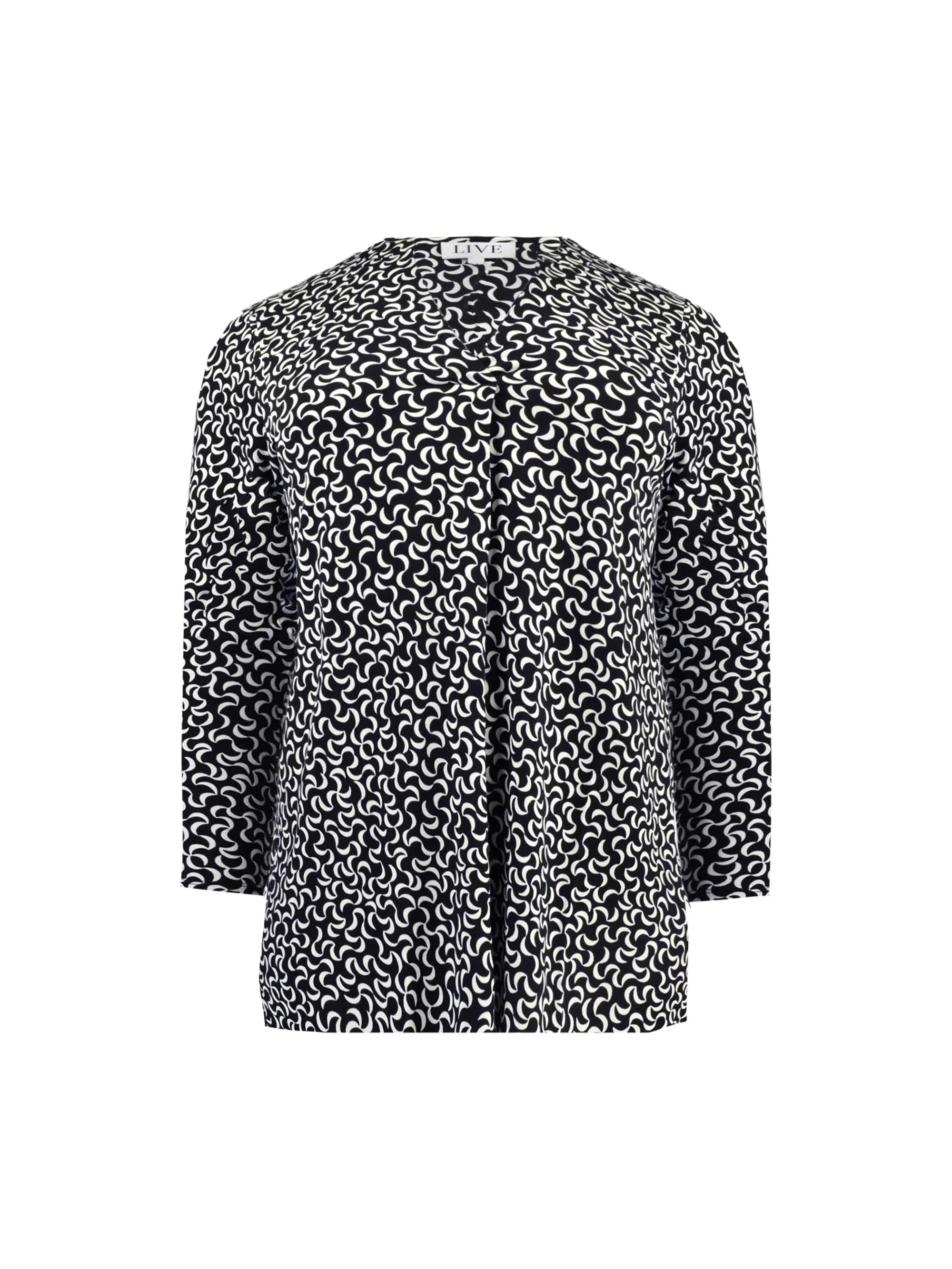 Mono Curl Pleat Front Jersey Longline Shirt - Image 4
