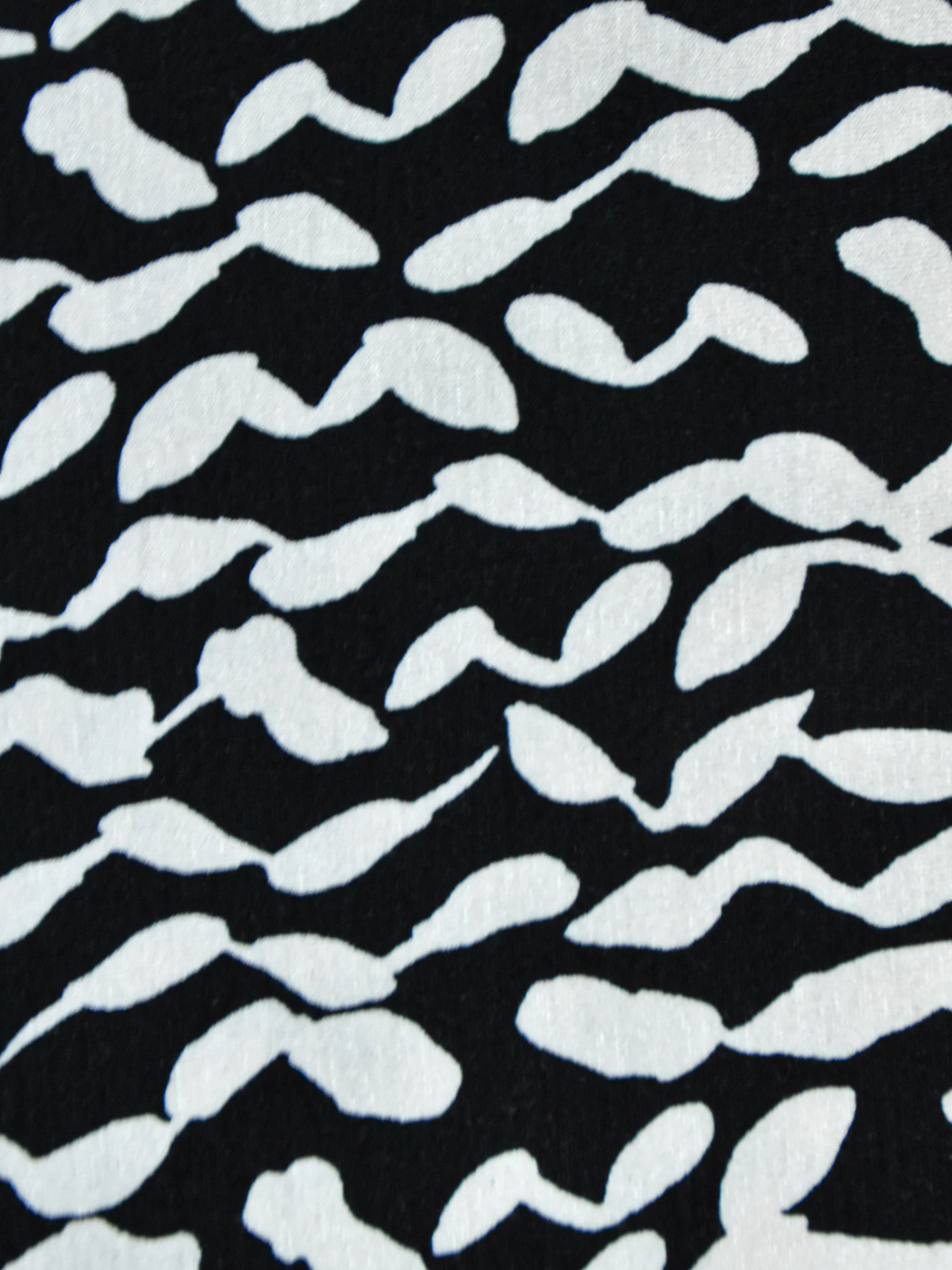 Mono Curl Print Jersey Cross Front Top - Image 4