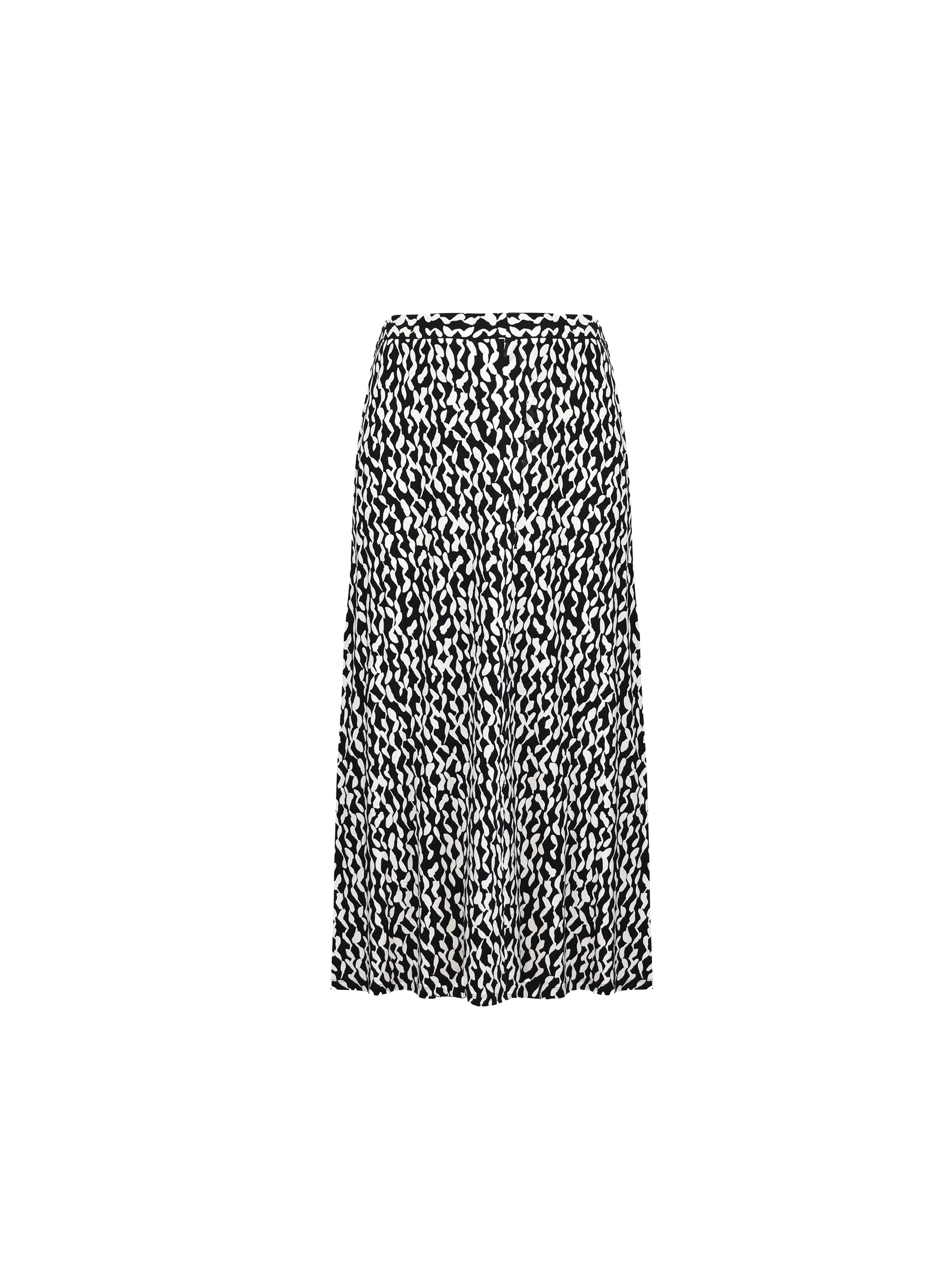 Mono Curl Print Jersey Midi Skirt - Image 5