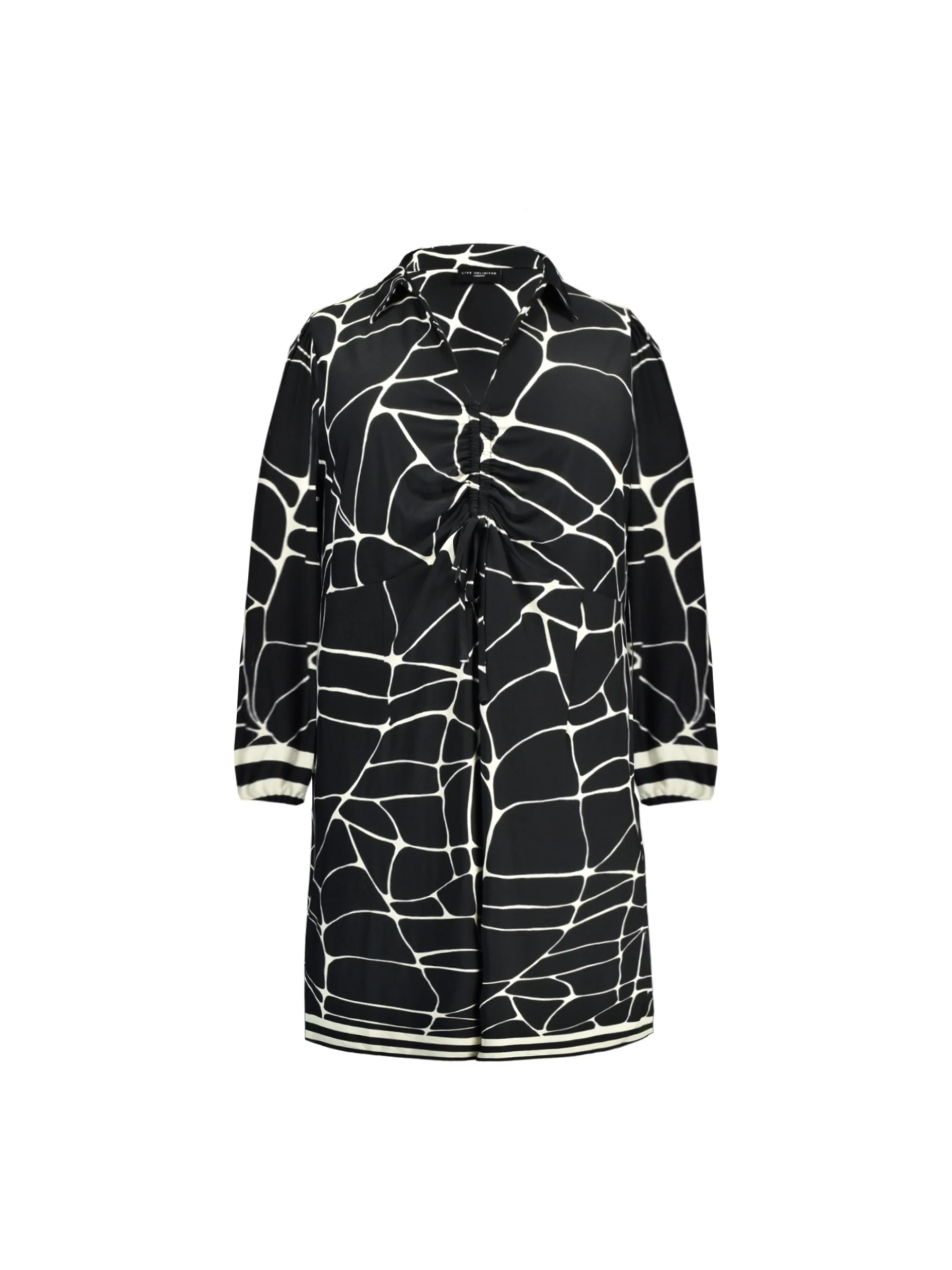 Mono Giraffe Print Ruched Jersey Midi Dress - Image 5