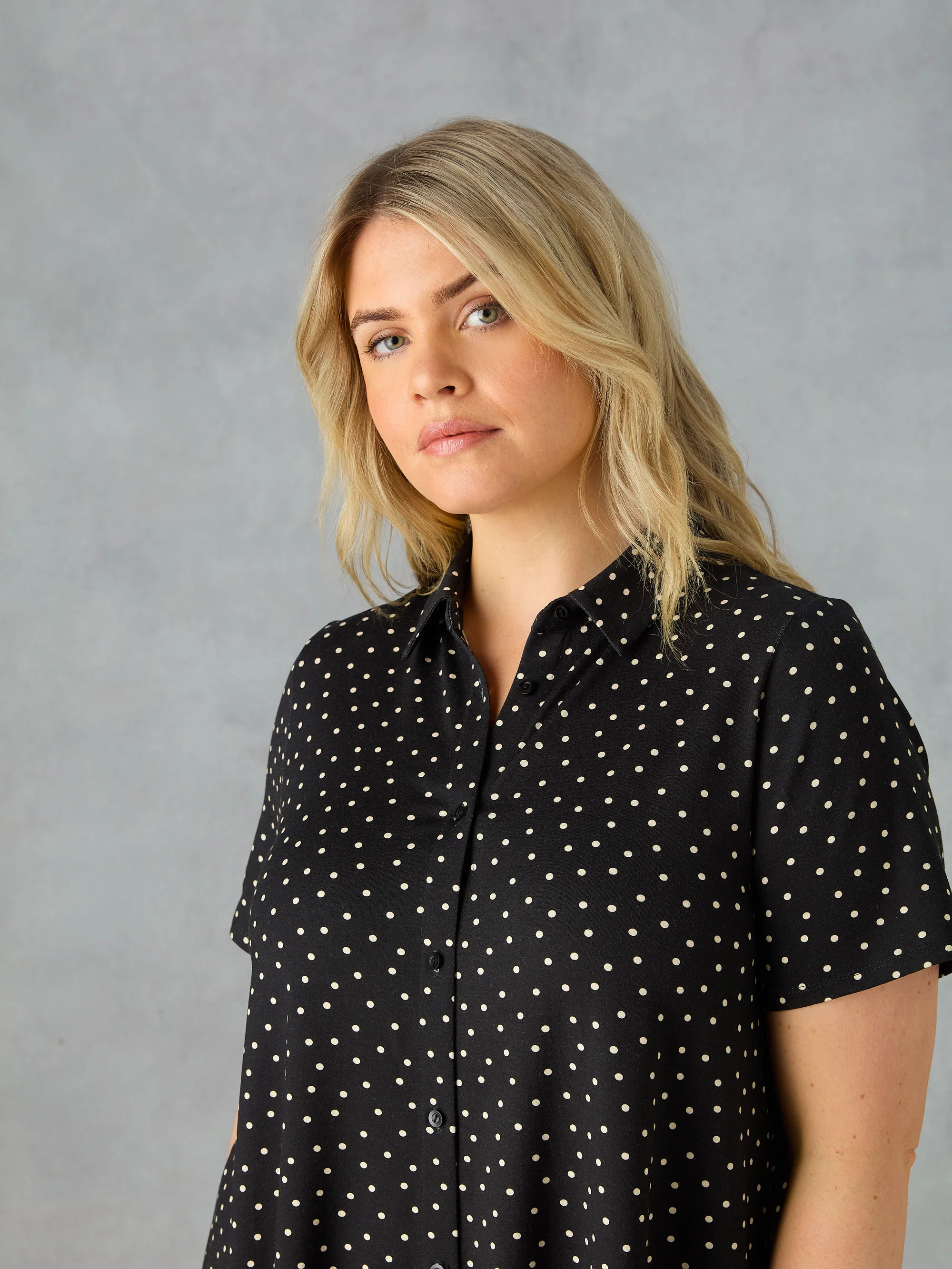 Mono Jersey Shirt Dress - Image 2
