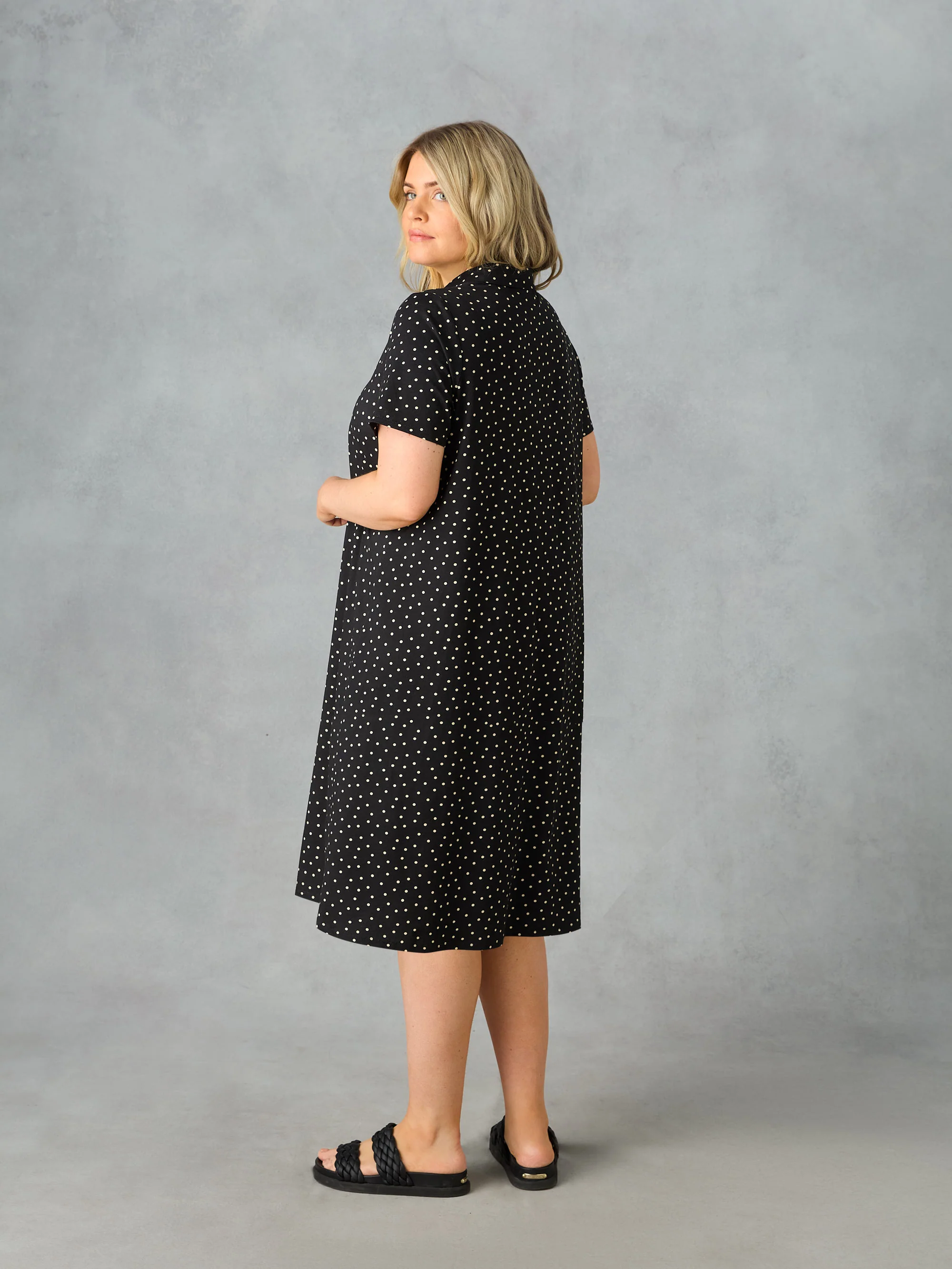 Mono Jersey Shirt Dress - Image 3