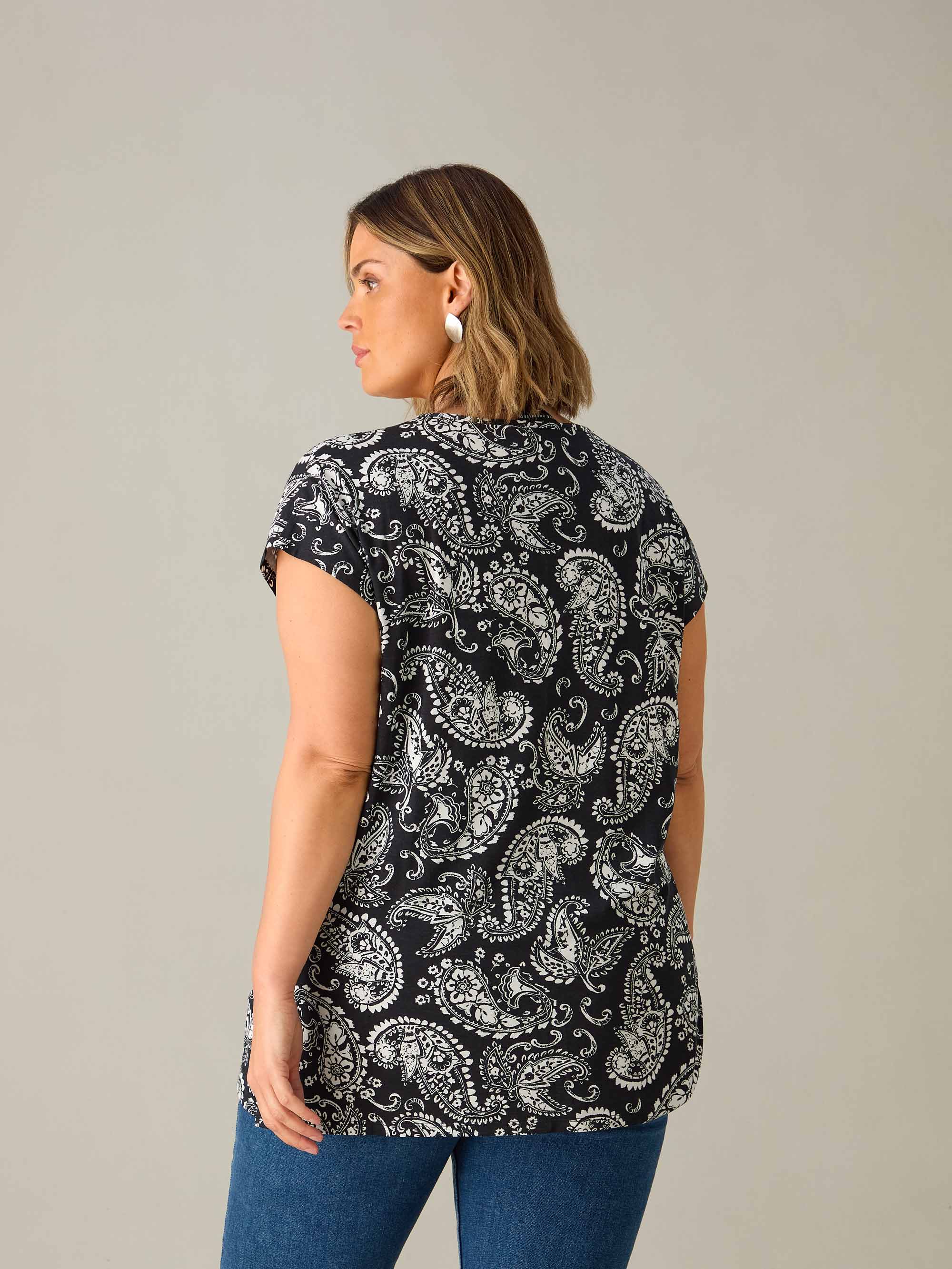 Petite Mono Paisley Tunic - Image 6