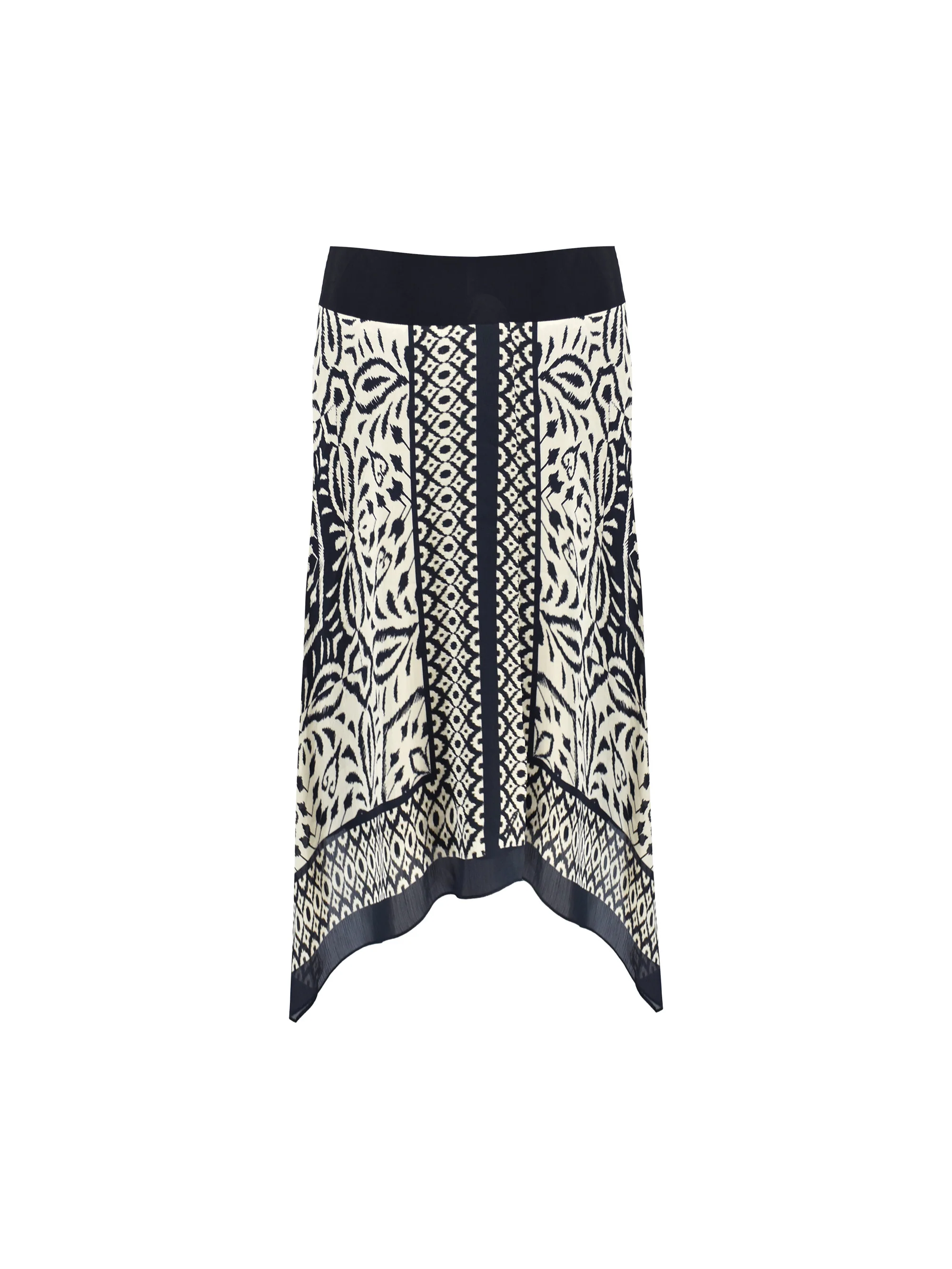 Mono Placement Print Hanky Hem Skirt - Image 12