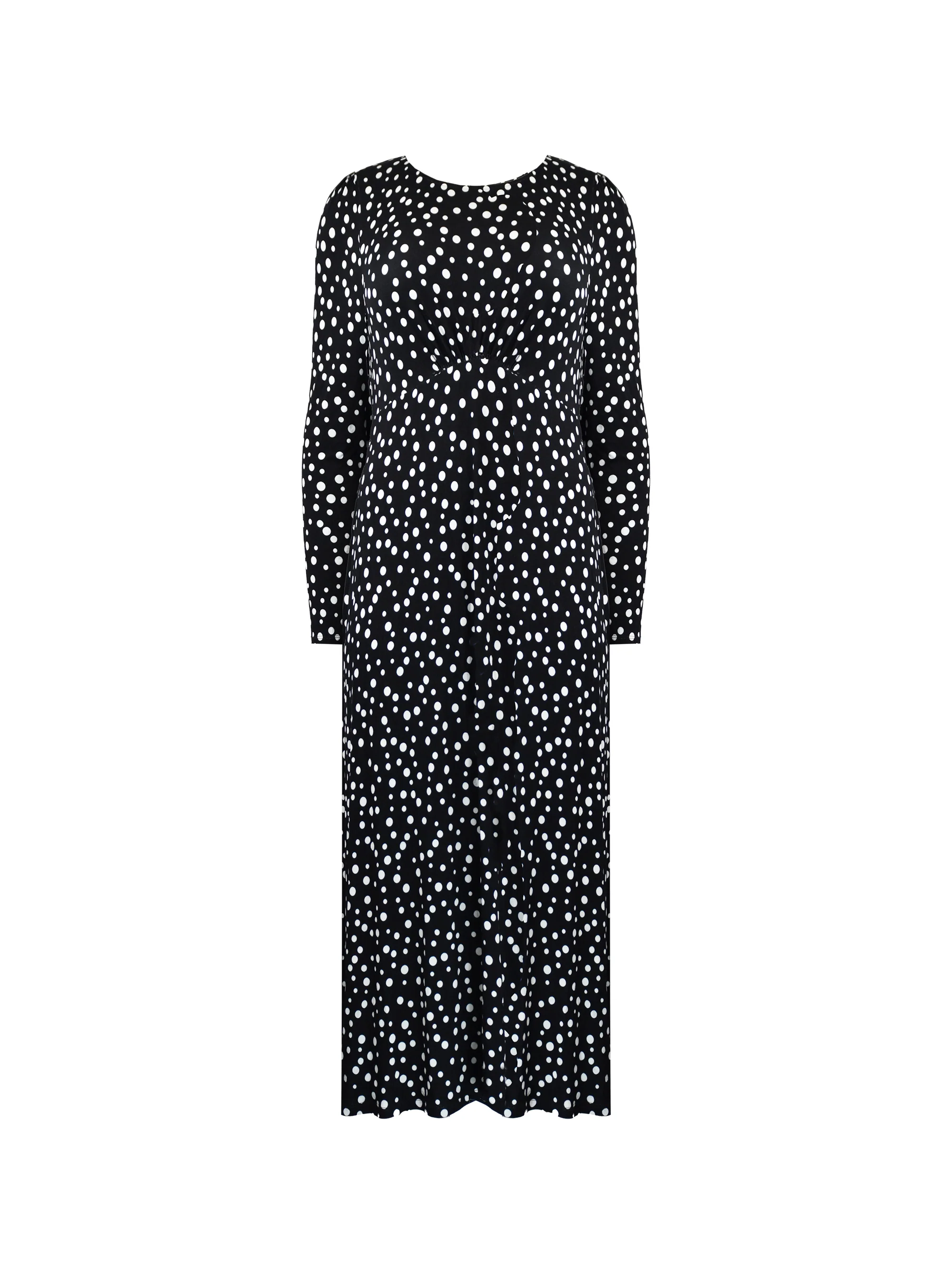 Mono Spot Empire Seam Midi Dress - Image 7