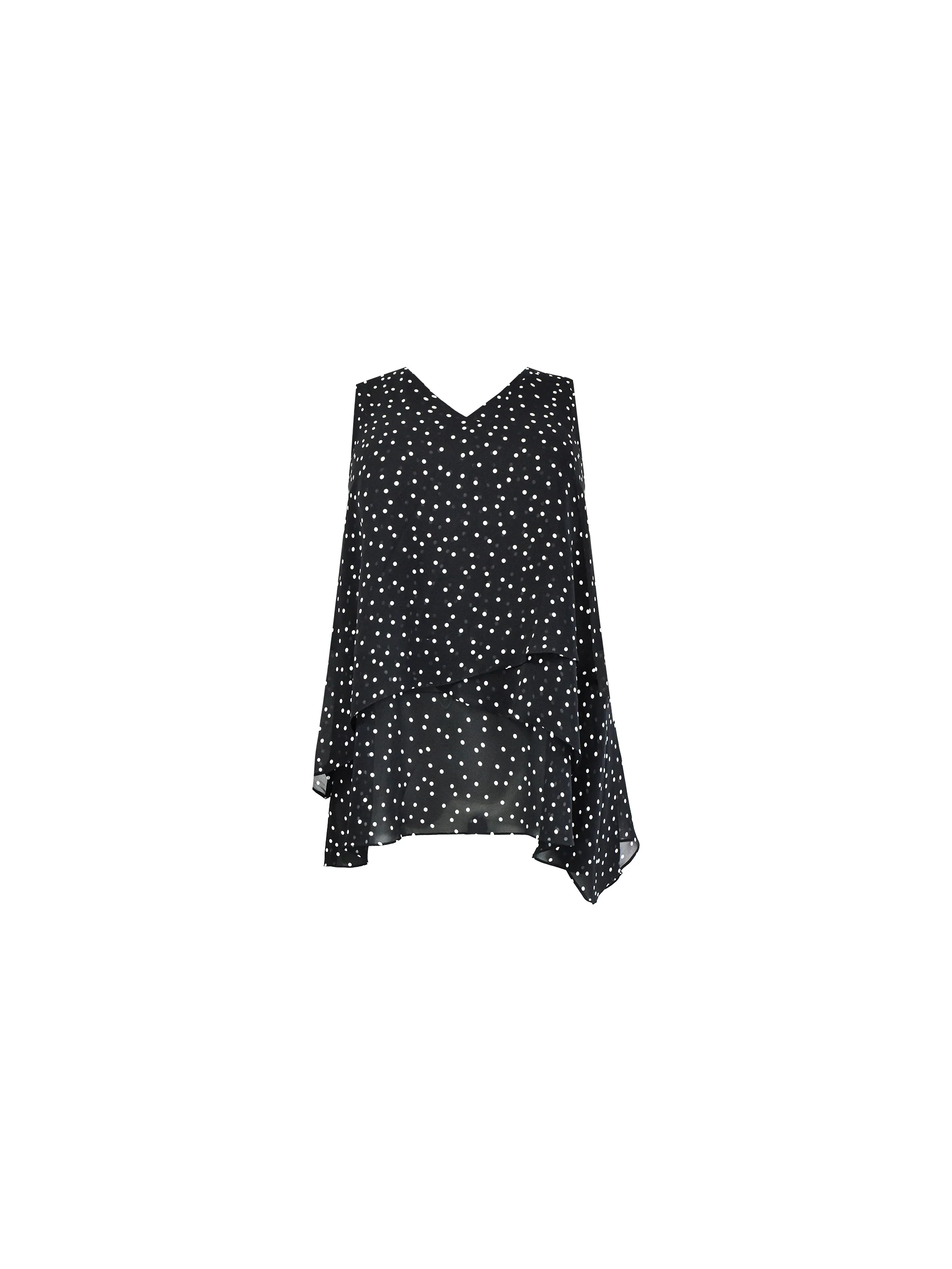 Mono Spot Print Layered Tunic - Image 6