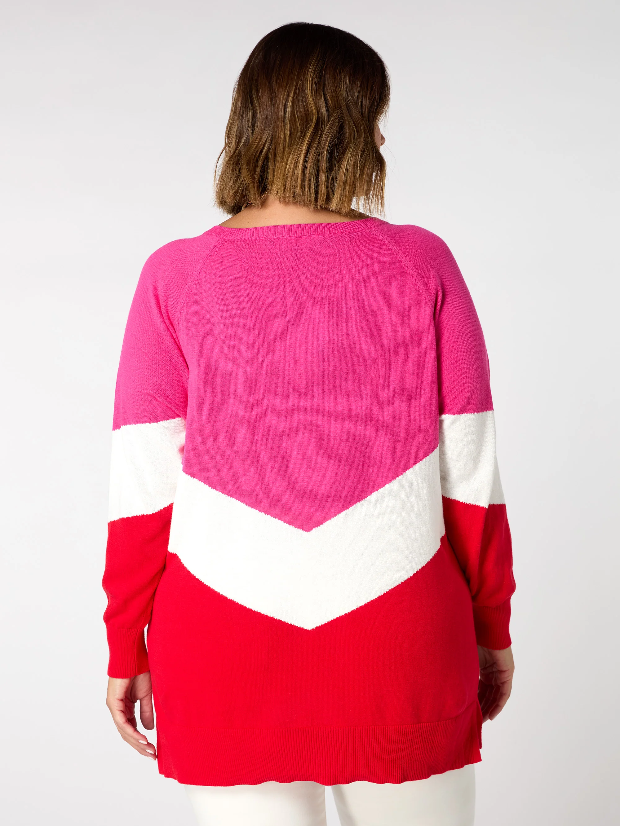 Multi Knitted V-Neck Relaxed Jumper - Image 5