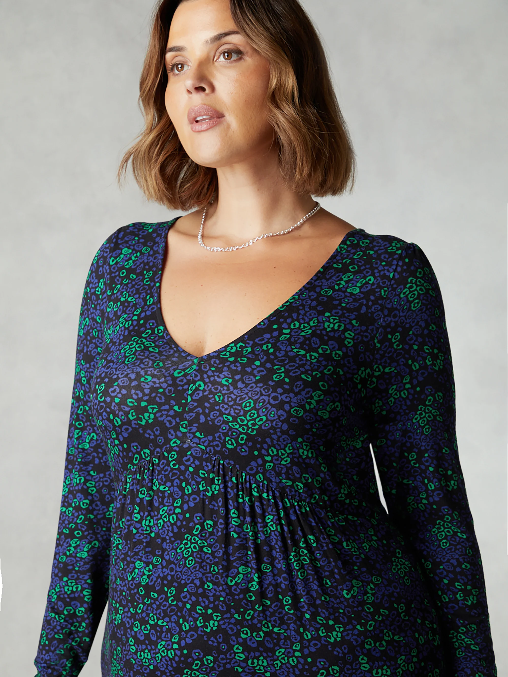 Multi Leopard Print Jersey Relaxed Midi Dress - Image 3