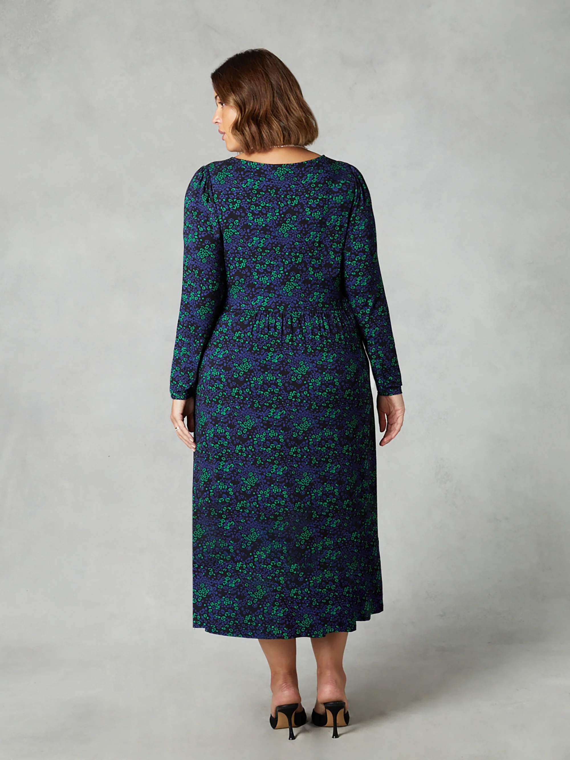 Multi Leopard Print Jersey Relaxed Midi Dress - Image 4