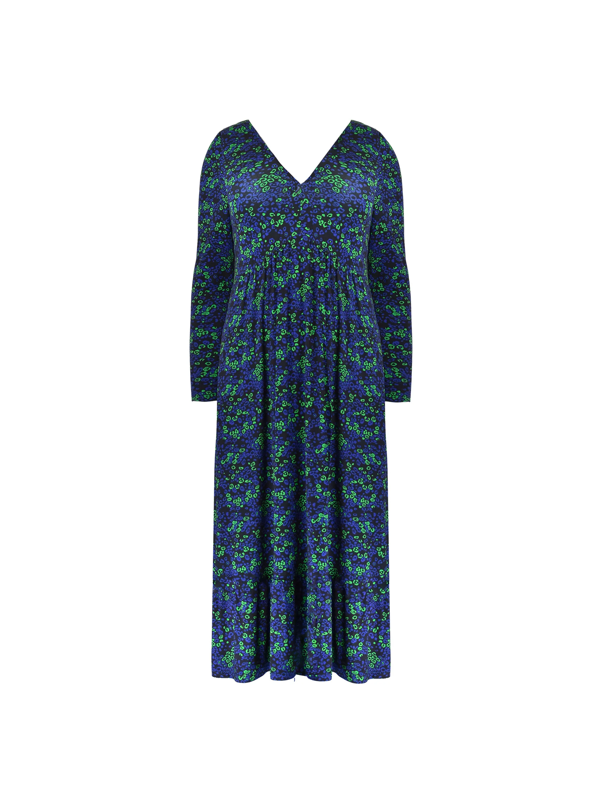 Multi Leopard Print Jersey Relaxed Midi Dress - Image 5