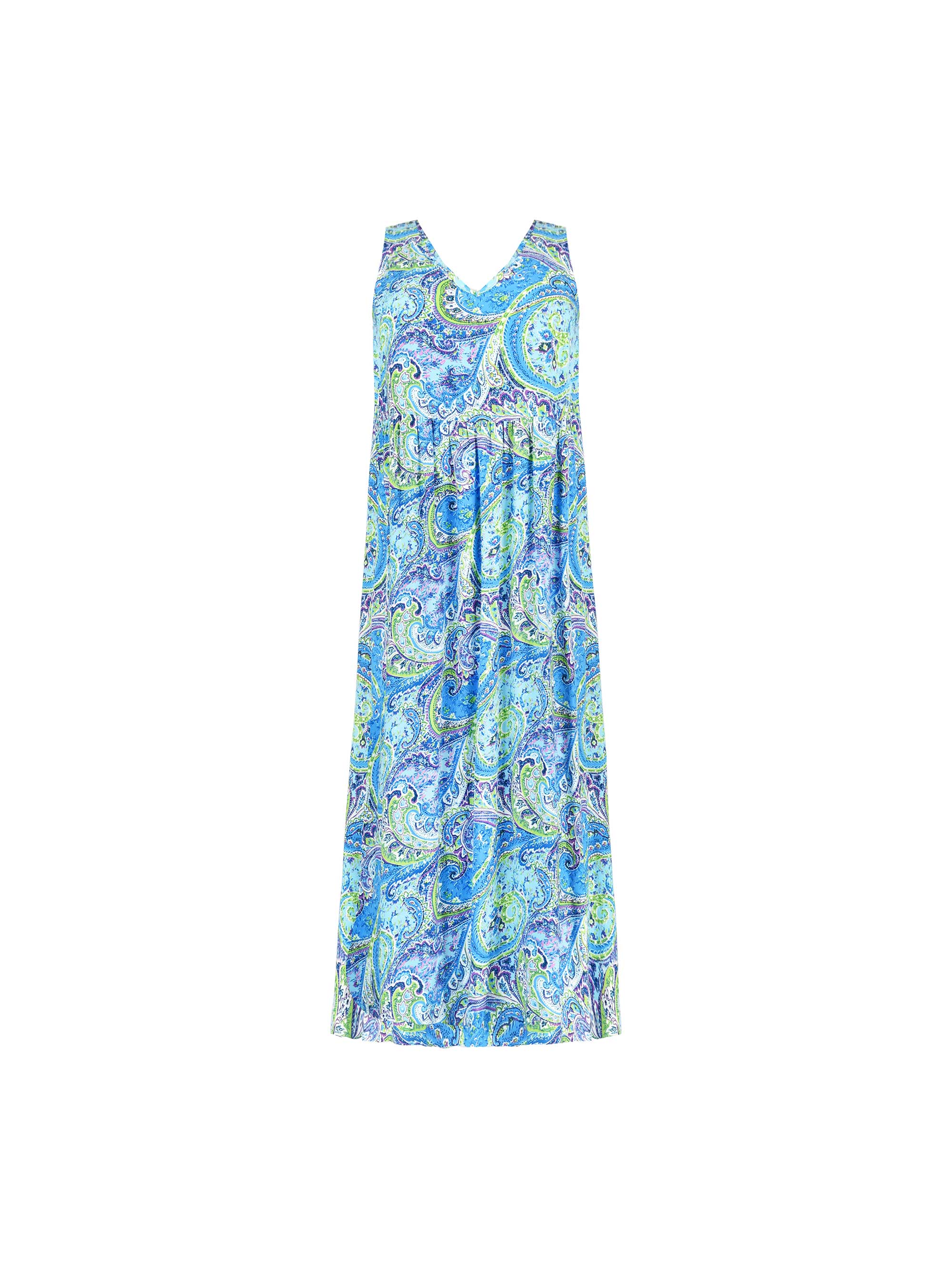 Multi Paisley Print Empire Line Maxi Dress - Image 9