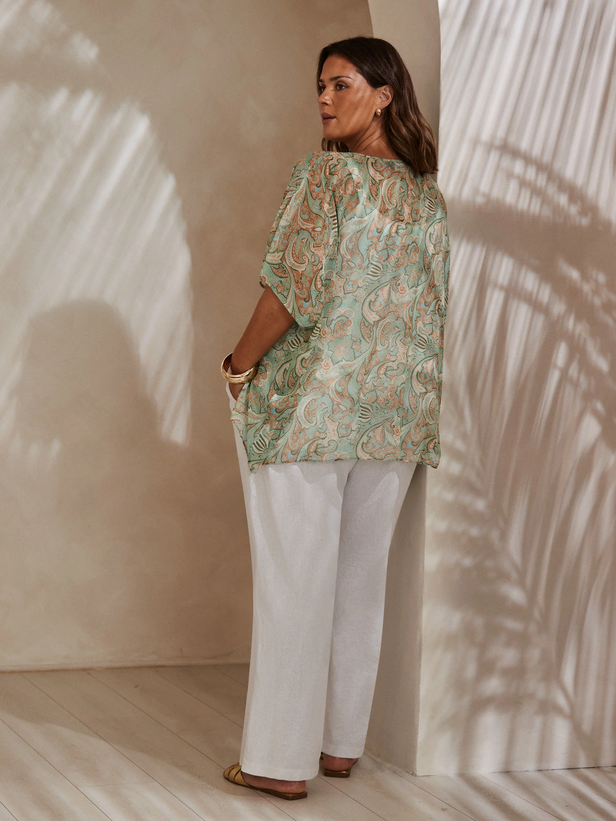 Multi Paisley Print Kimono - Image 4