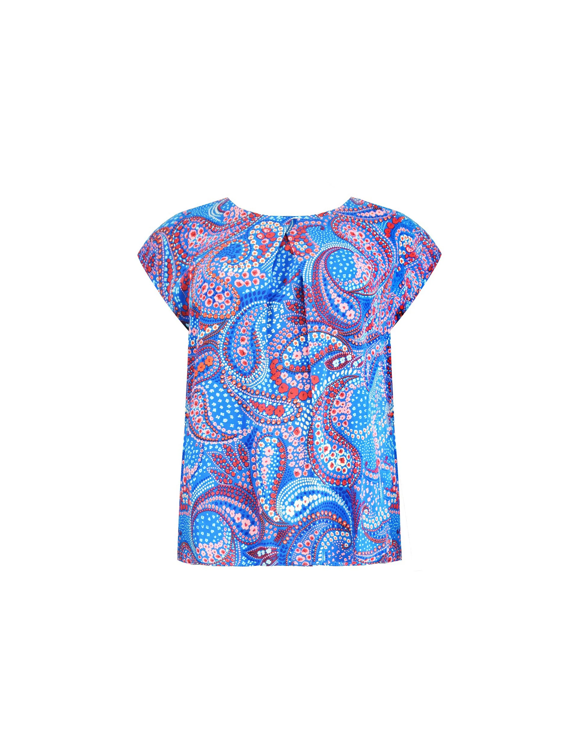 Multi Paisley Print Pleat Front Top - Image 6