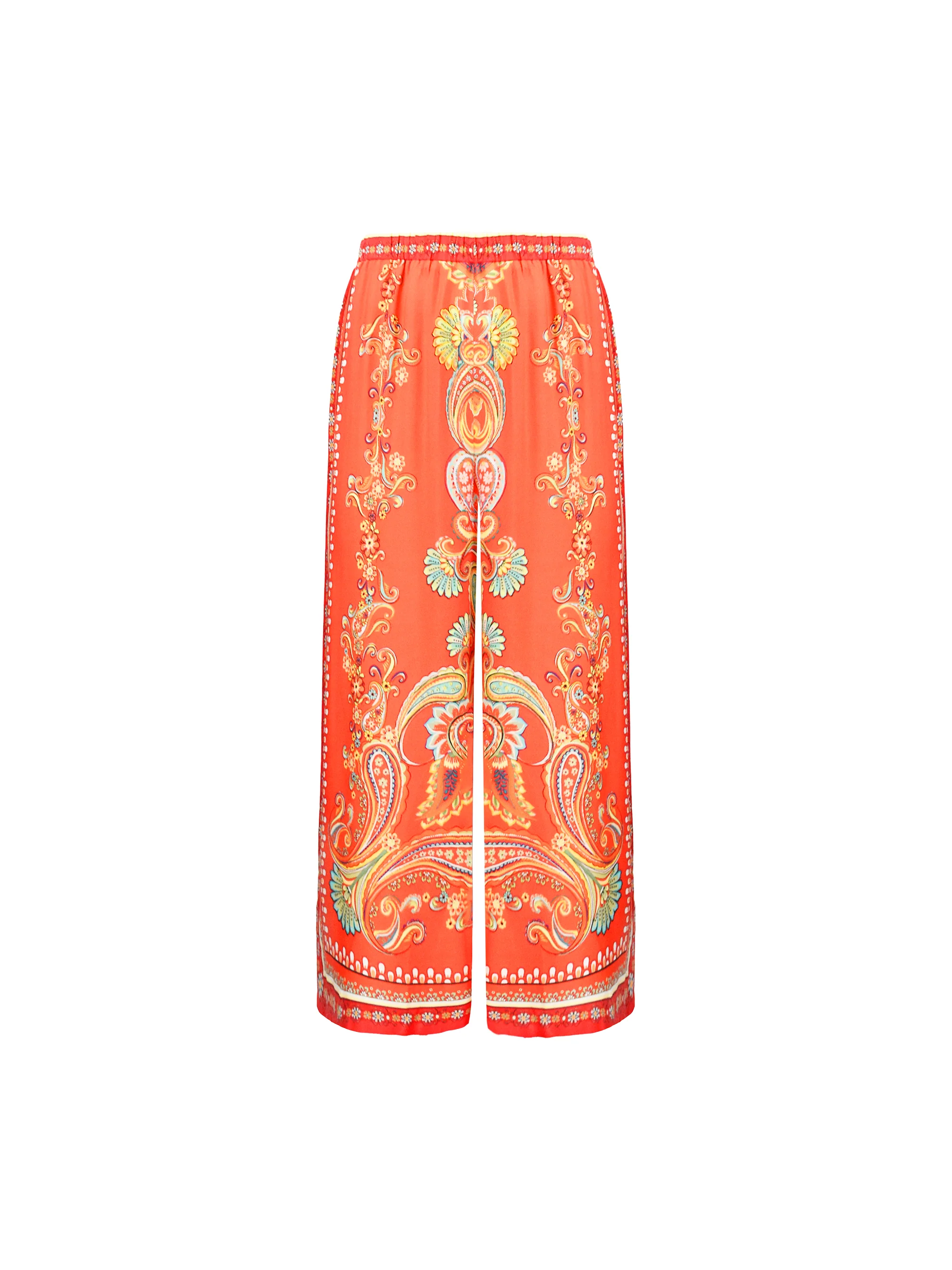 Multi Scarf Print Cropped Trousers - Image 7