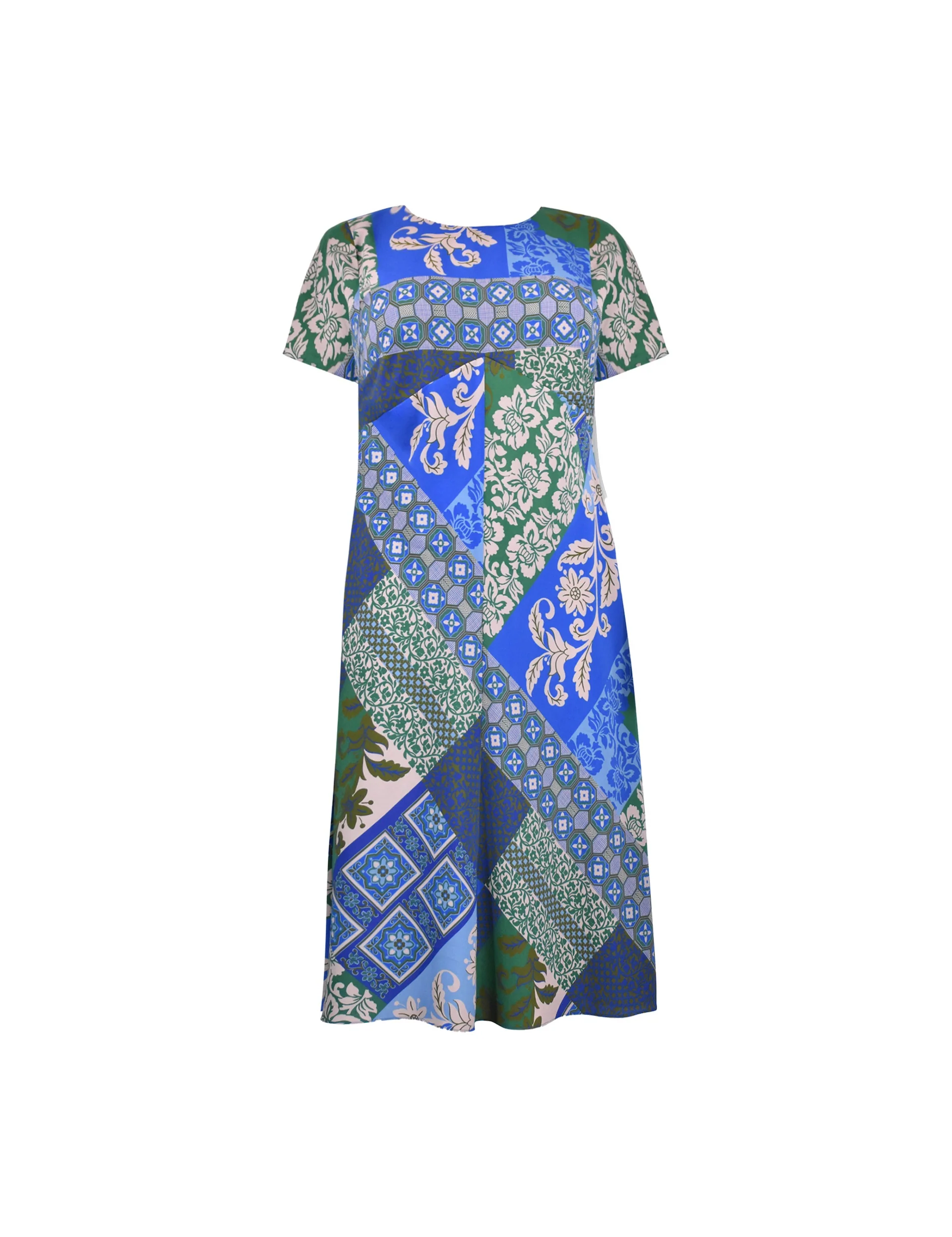 Multi Scarf Print Midi Dress - Image 8