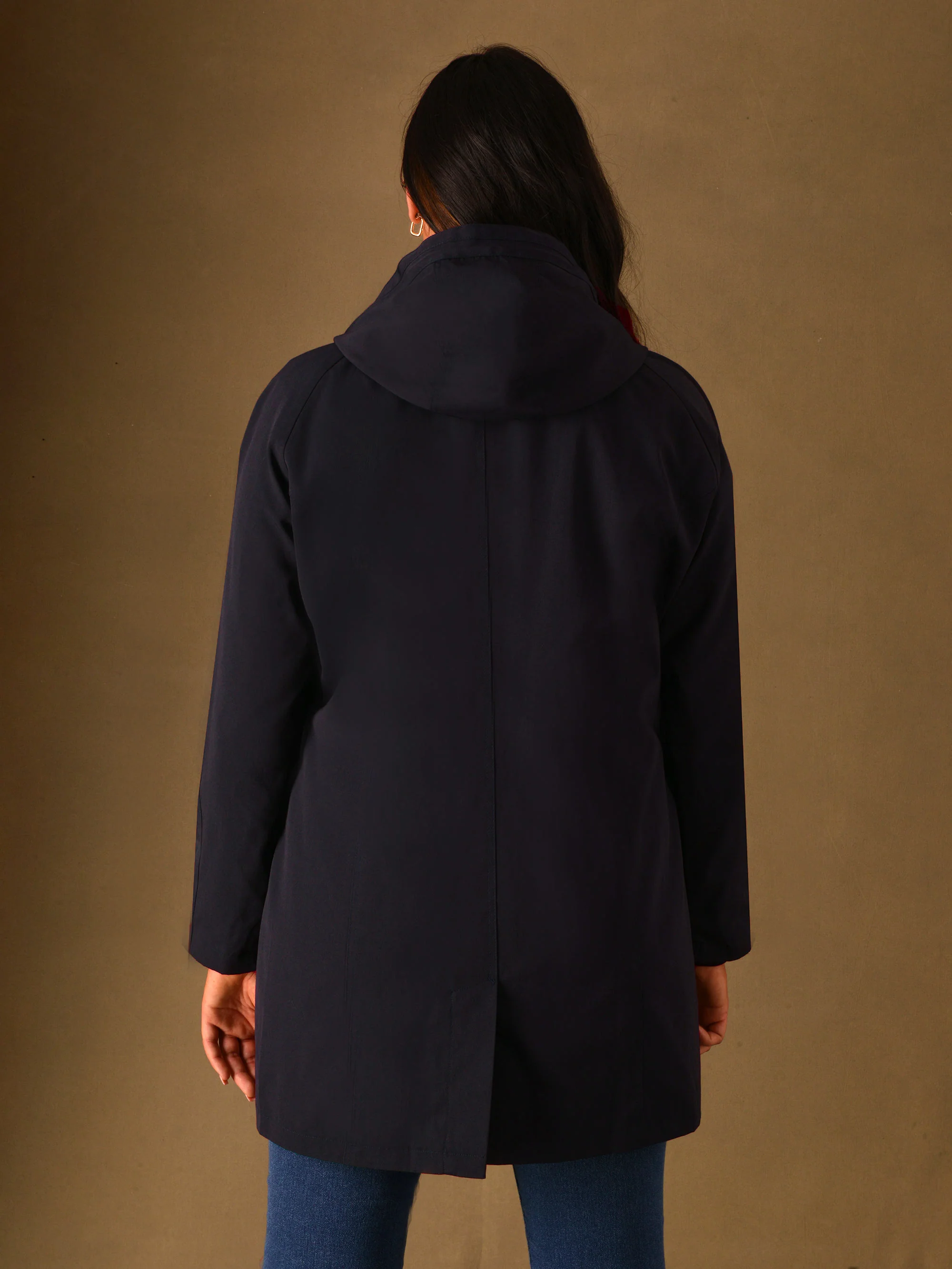 Navy A-line Raincoat - Image 5
