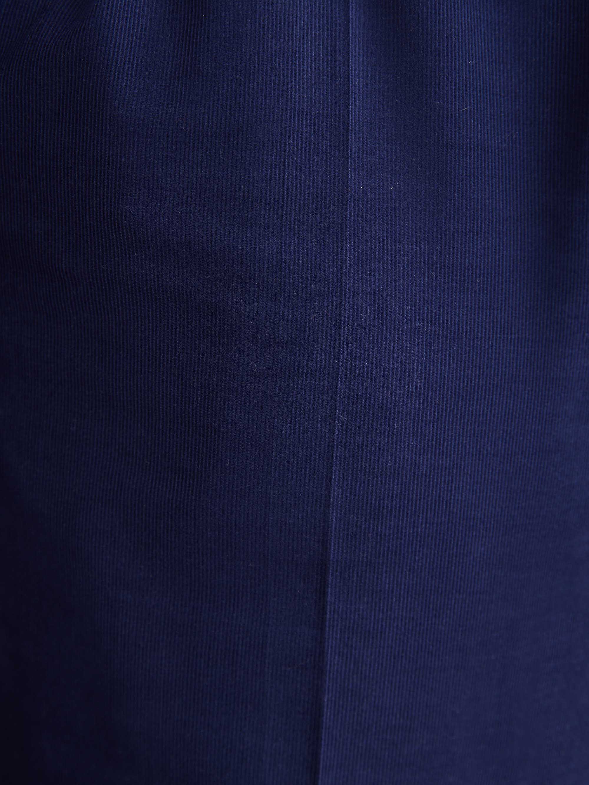 Navy Drawstring Wide Leg Corduroy Trousers - Image 5