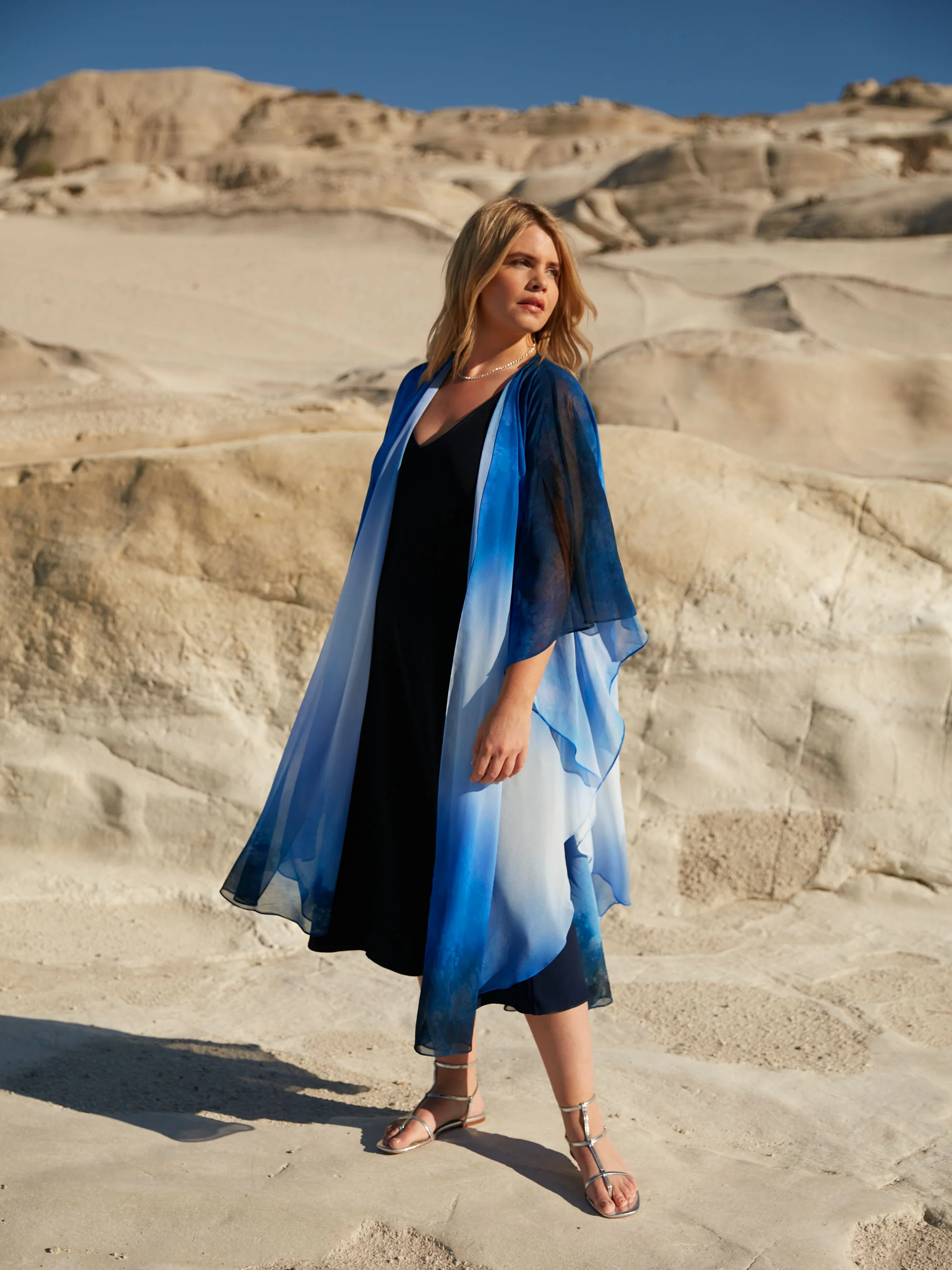 Navy Slip Midi Dress - Image 5