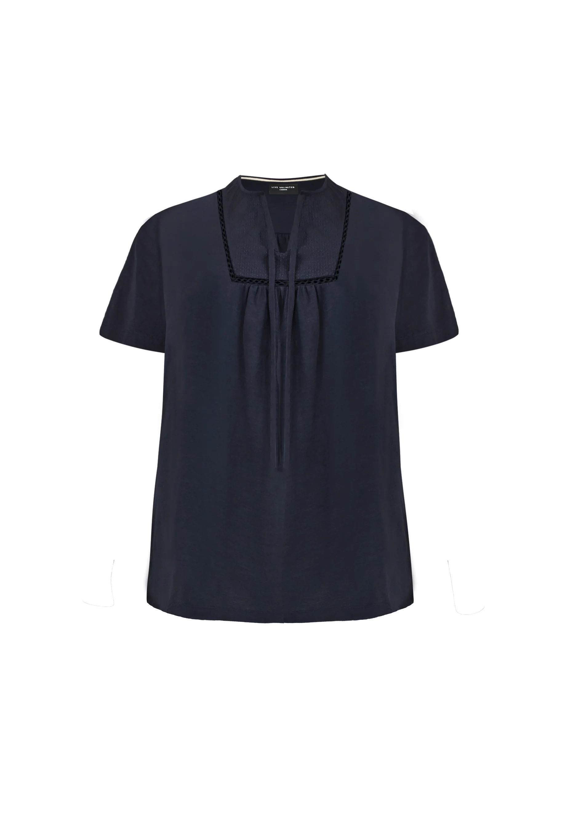 Navy Cotton Slub Bib Tunic - Image 7