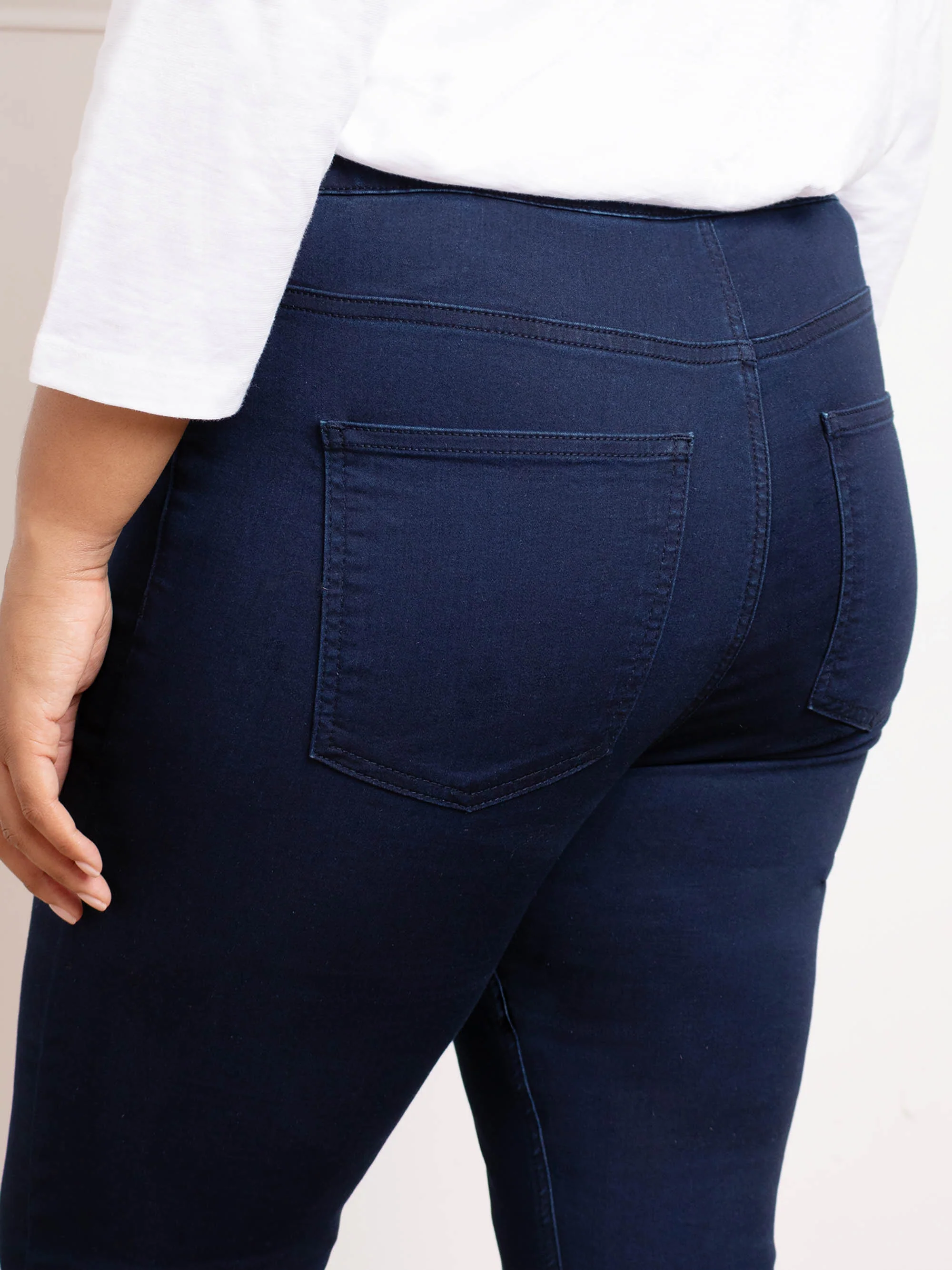 Navy Denim Jeggings - Image 3