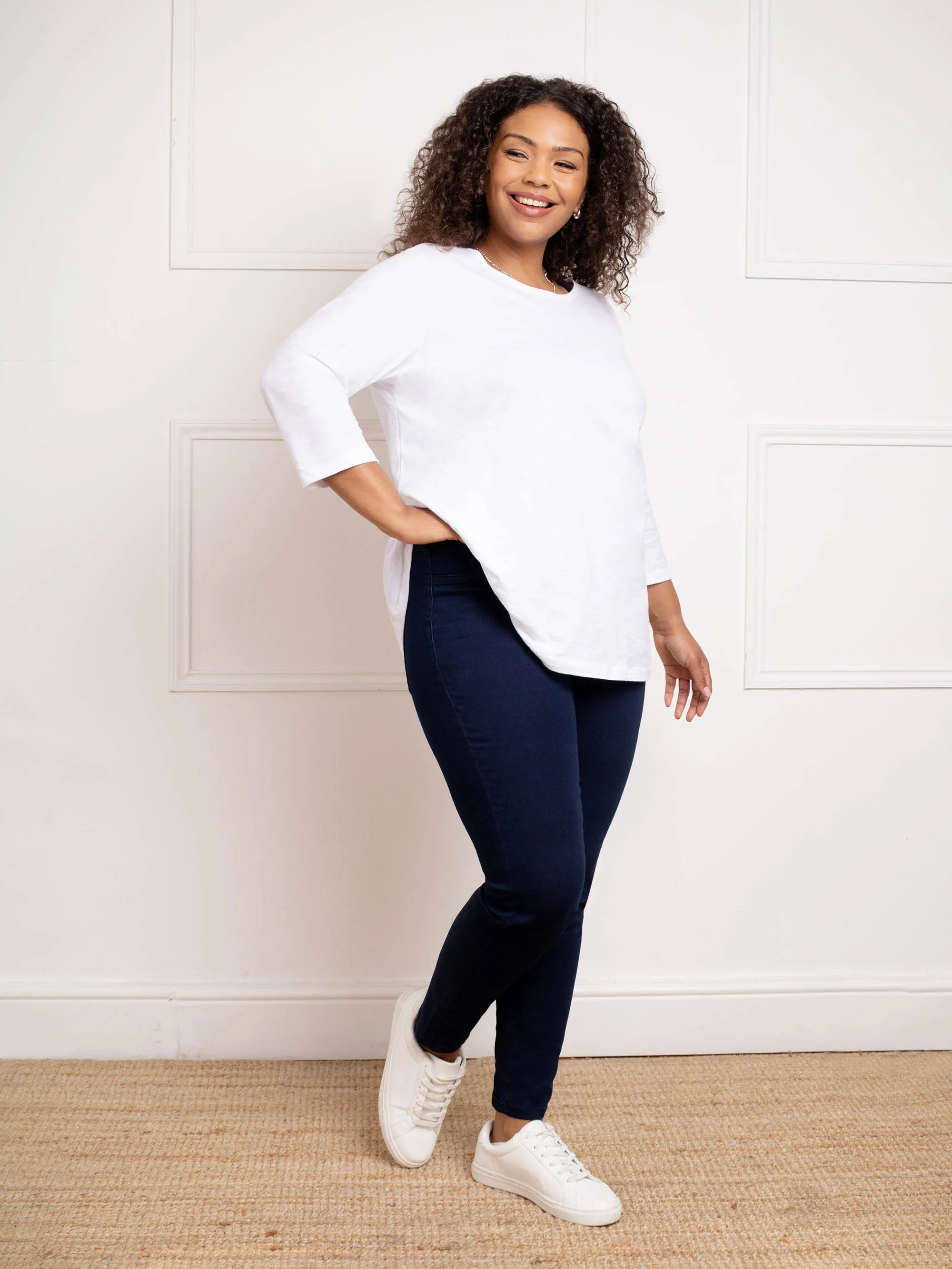 Navy Denim Jeggings - Image 5