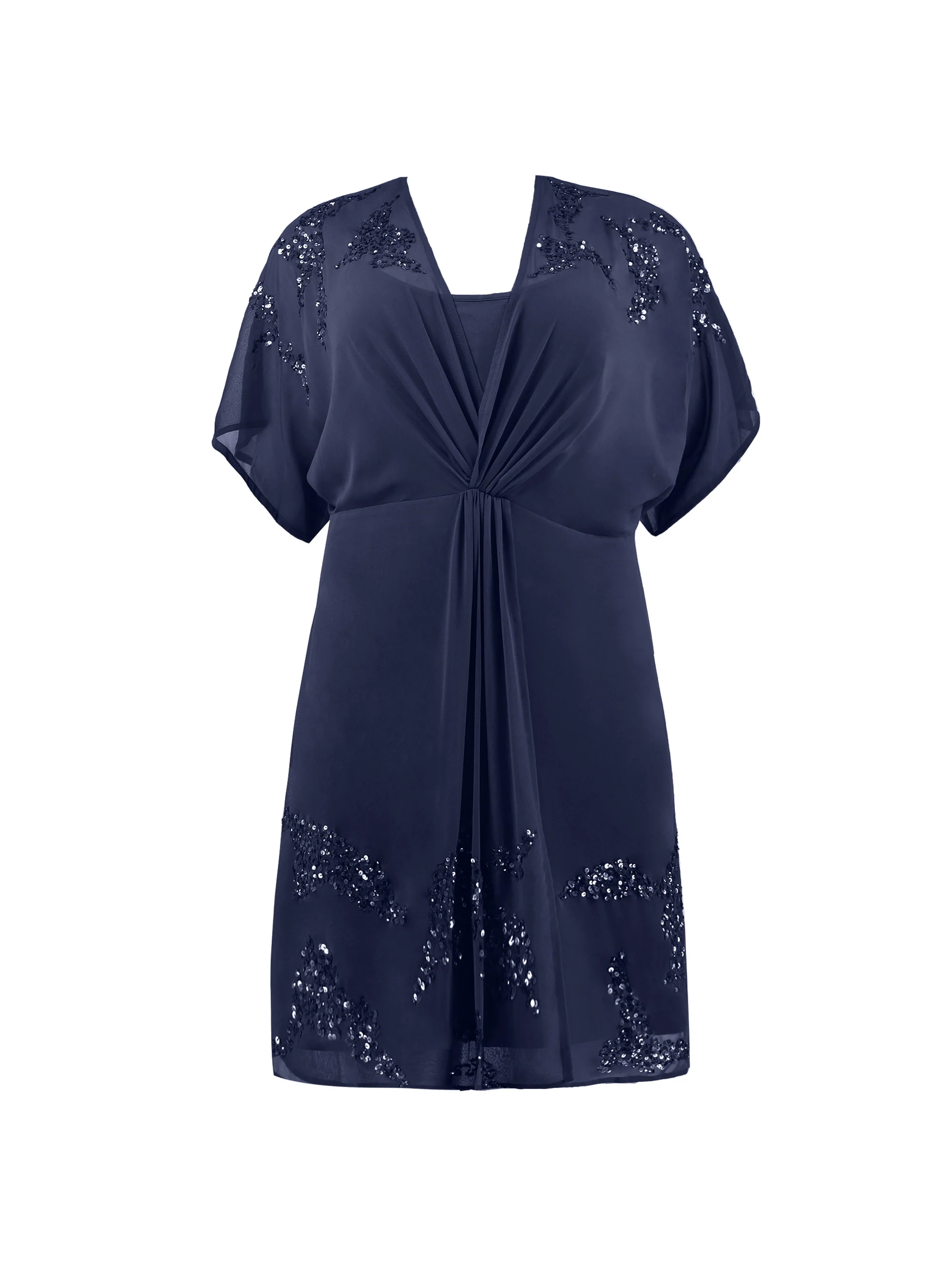 Navy Embellished Dress - Image 8