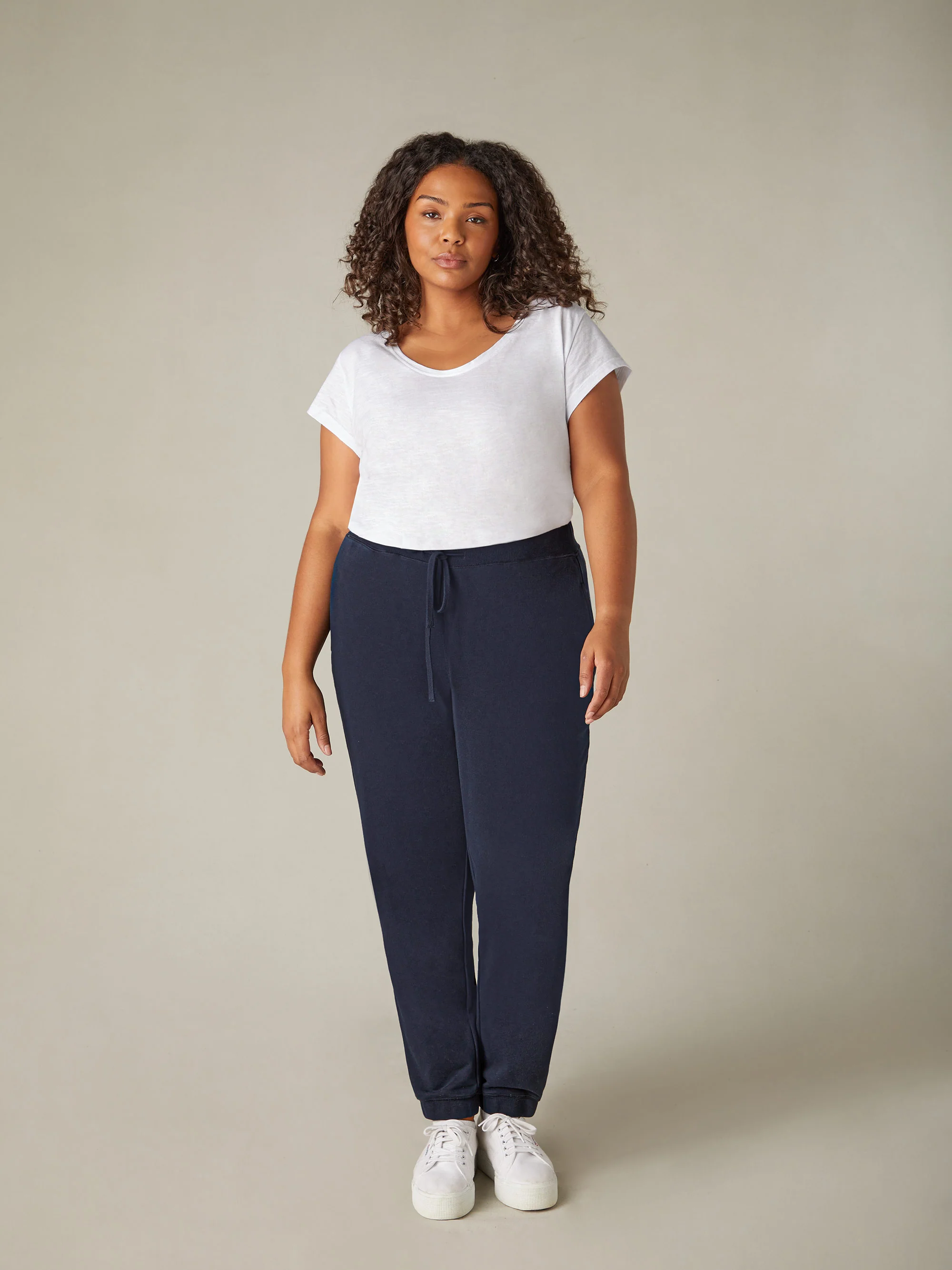 Navy Jersey Joggers - Image 4