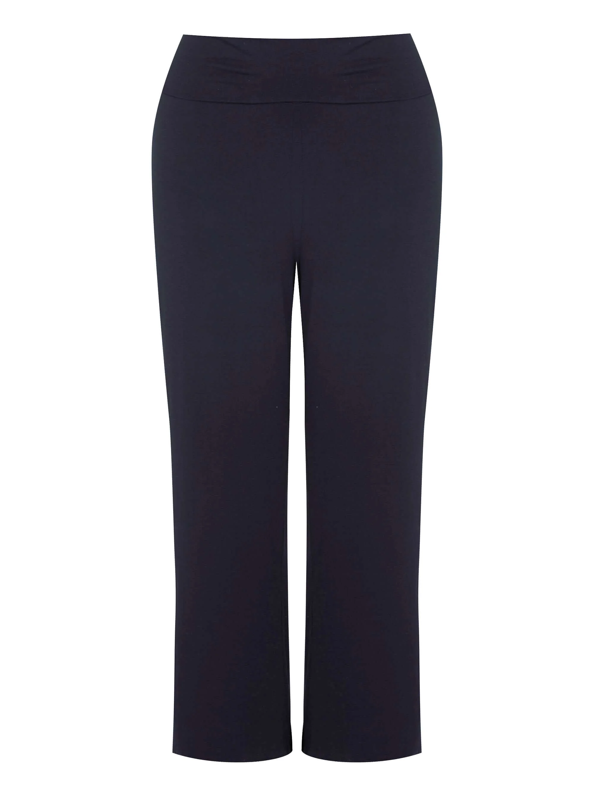 Navy Jersey Relaxed Wideleg Trouser - Image 4