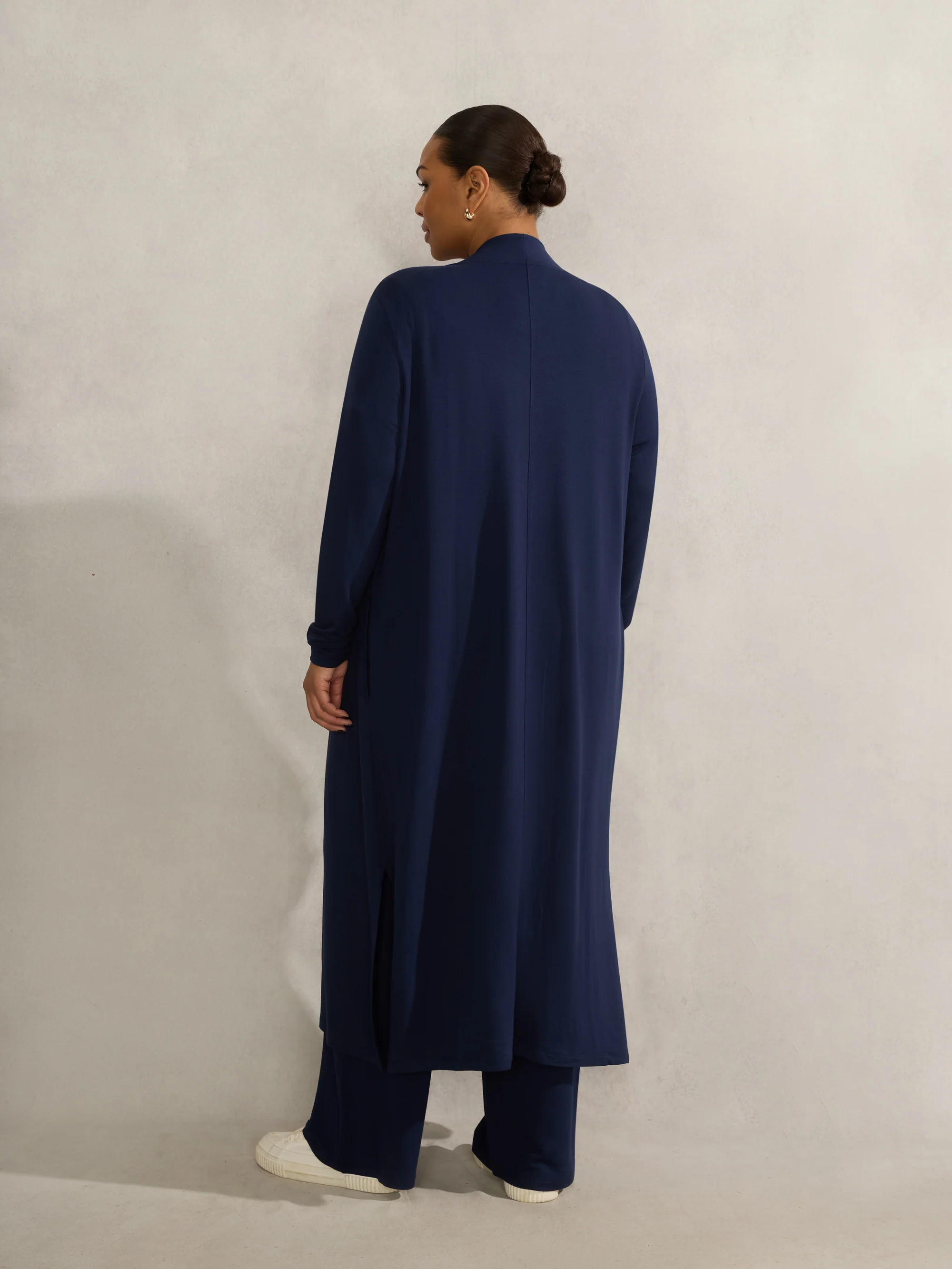 Navy Lightweight Supersoft Maxi Cardigan - Image 4