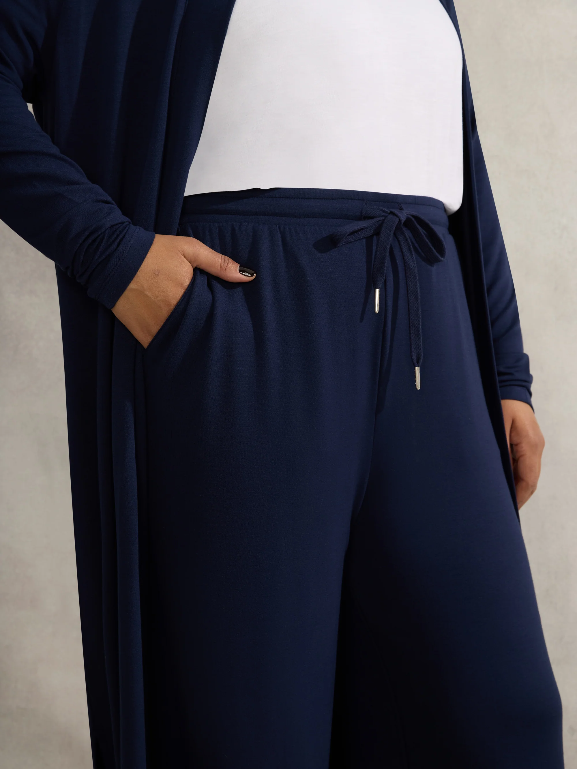 Navy Lightweight Supersoft Straight Leg Pant - Image 2