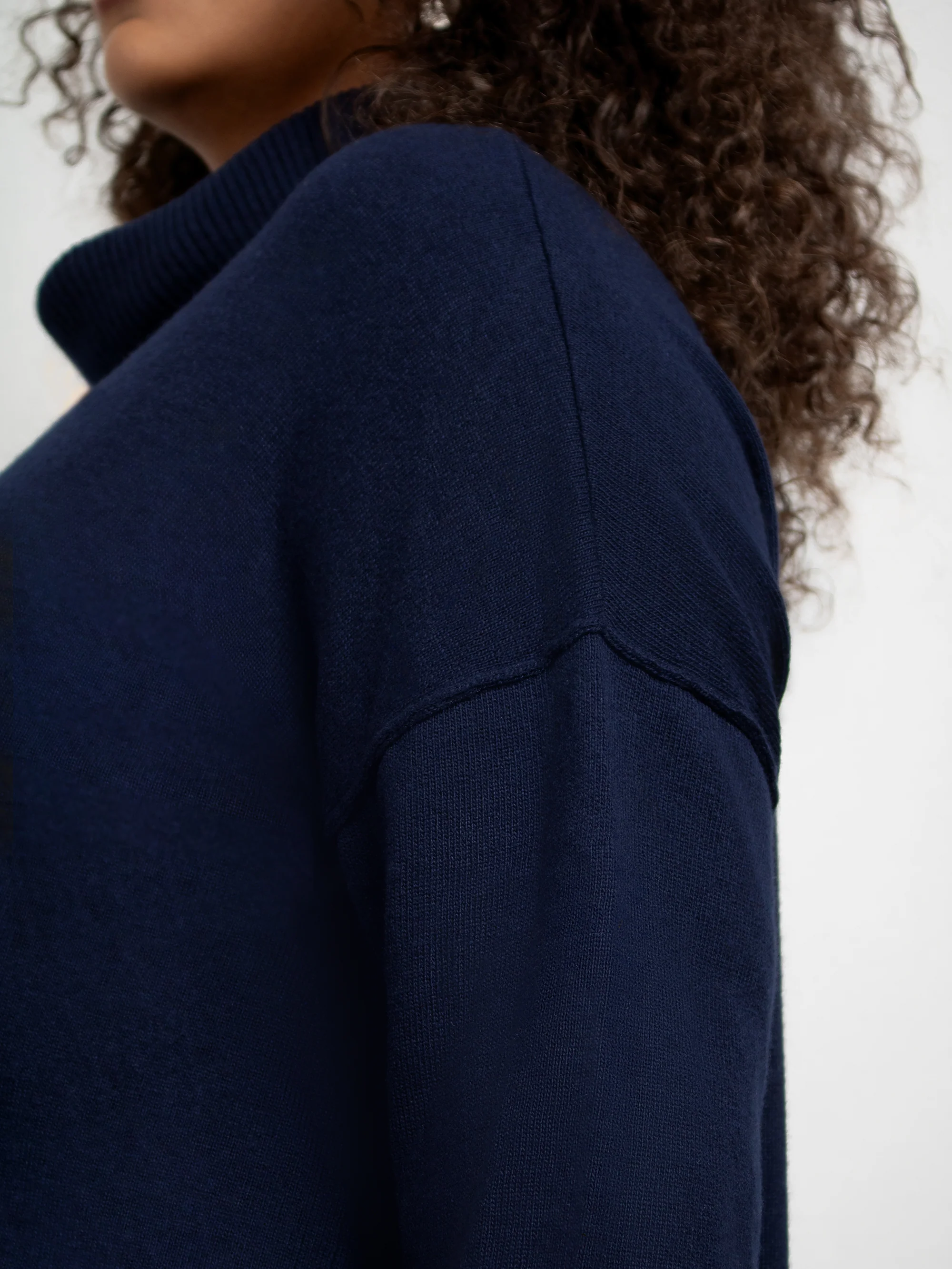 Navy Roll Neck Jumper - Image 2