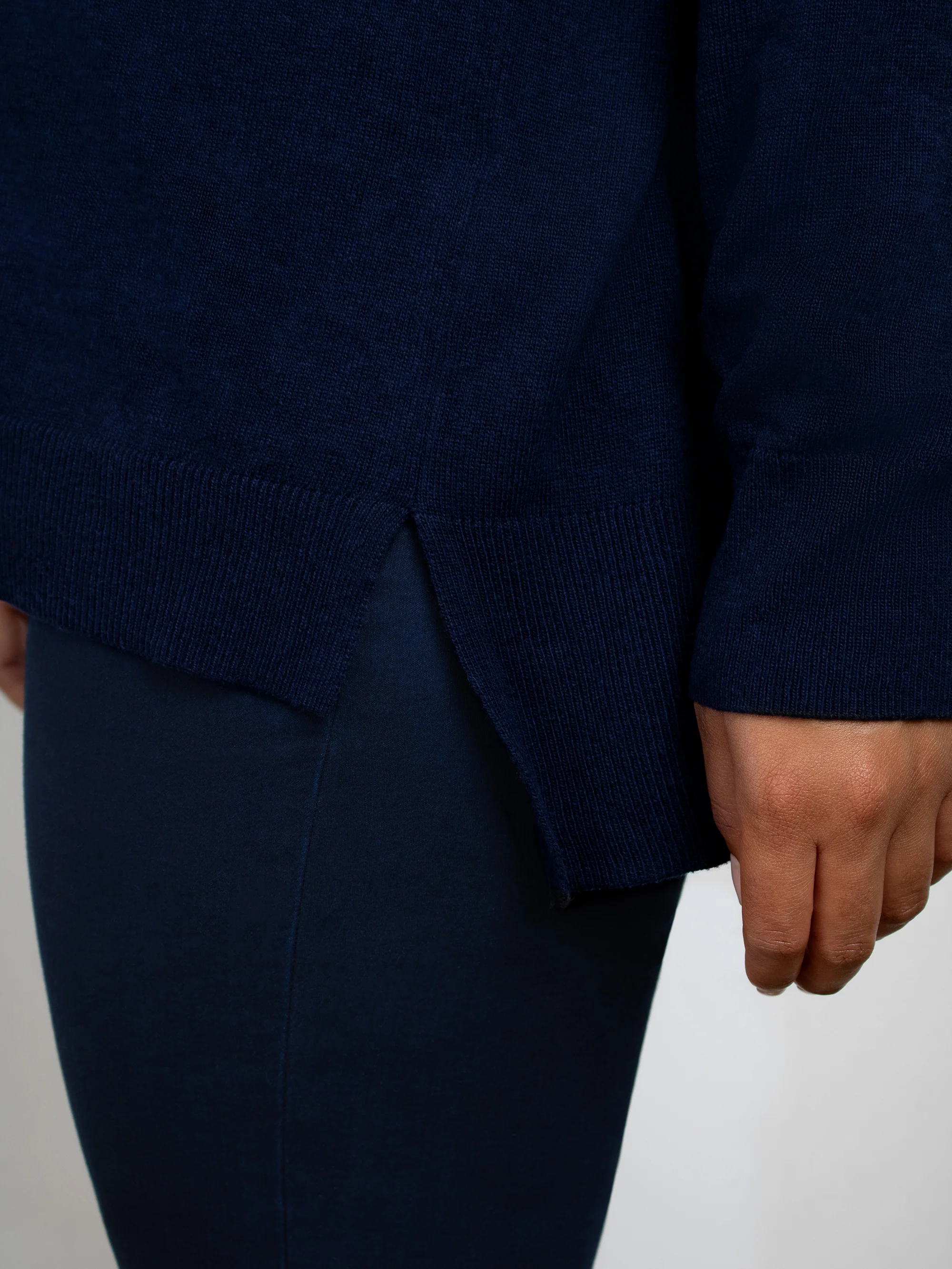 Navy Roll Neck Jumper - Image 3
