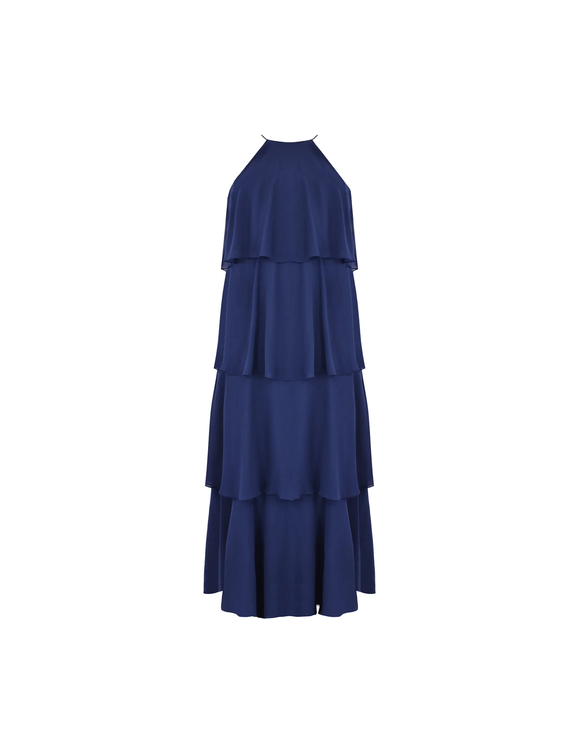 Navy Ruffle Tiered Maxi Dress - Image 6