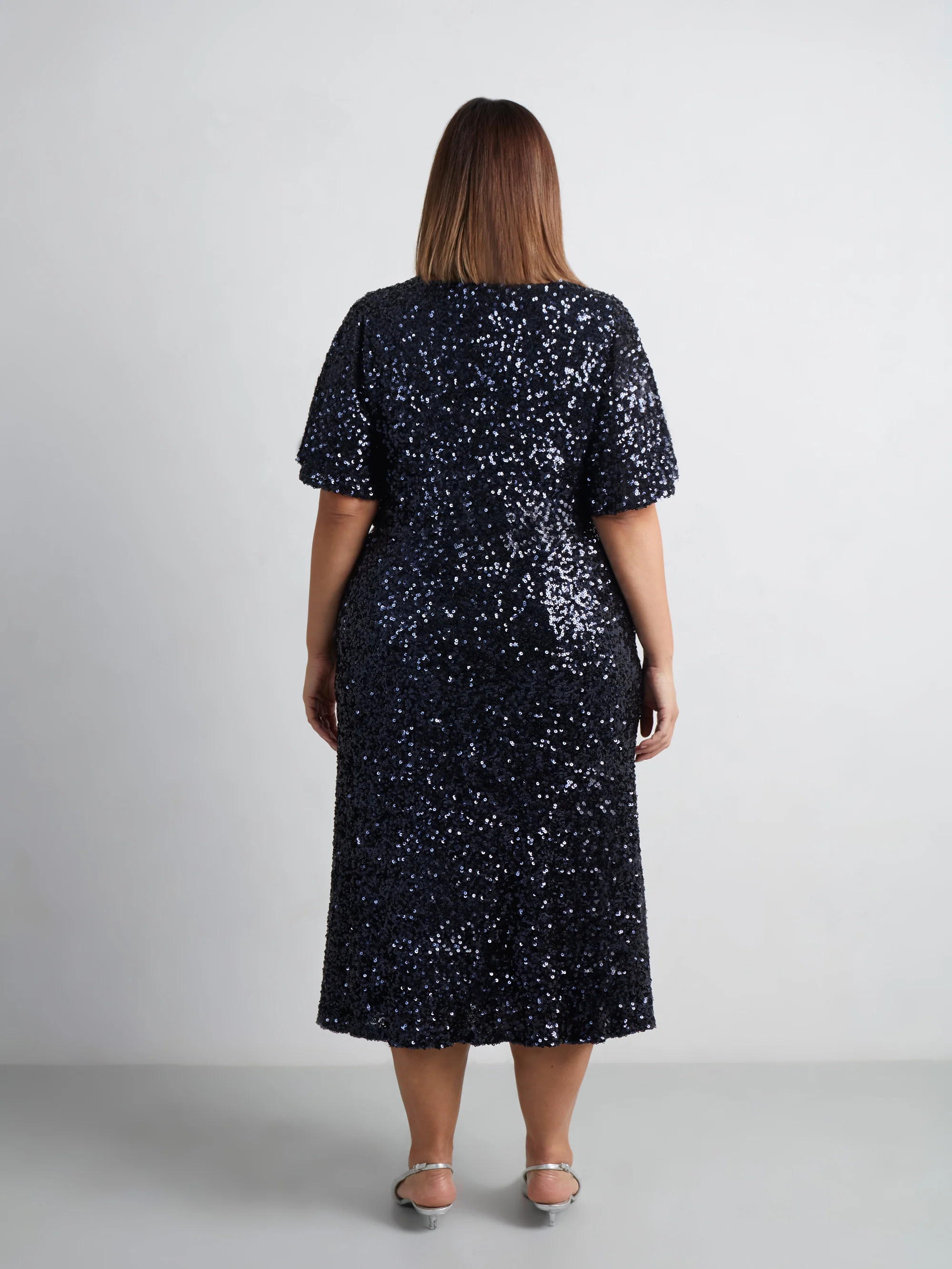 Navy Sequin Midaxi Skirt - Image 5