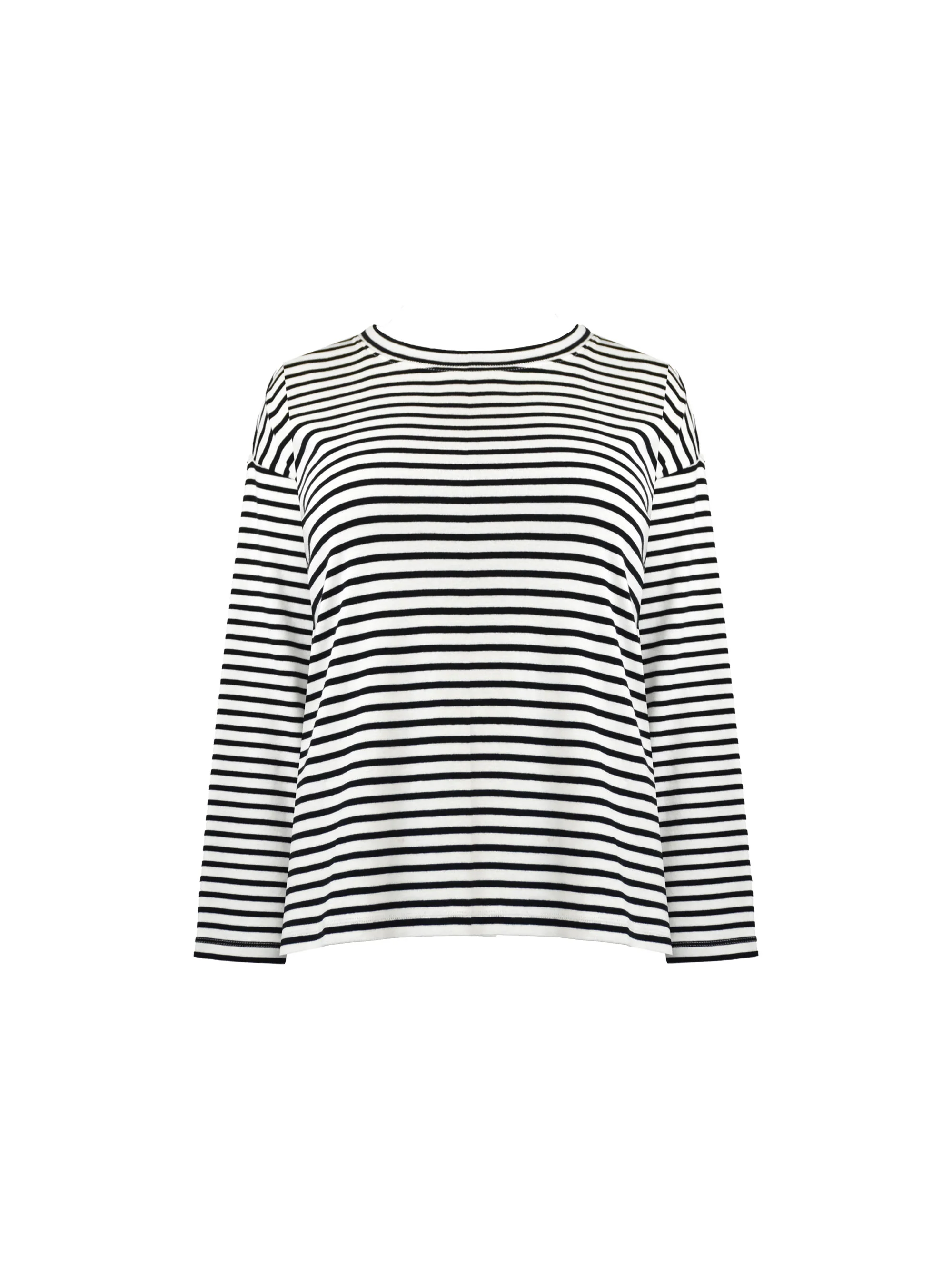 Navy Stripe Jersey Relaxed Top - Image 10