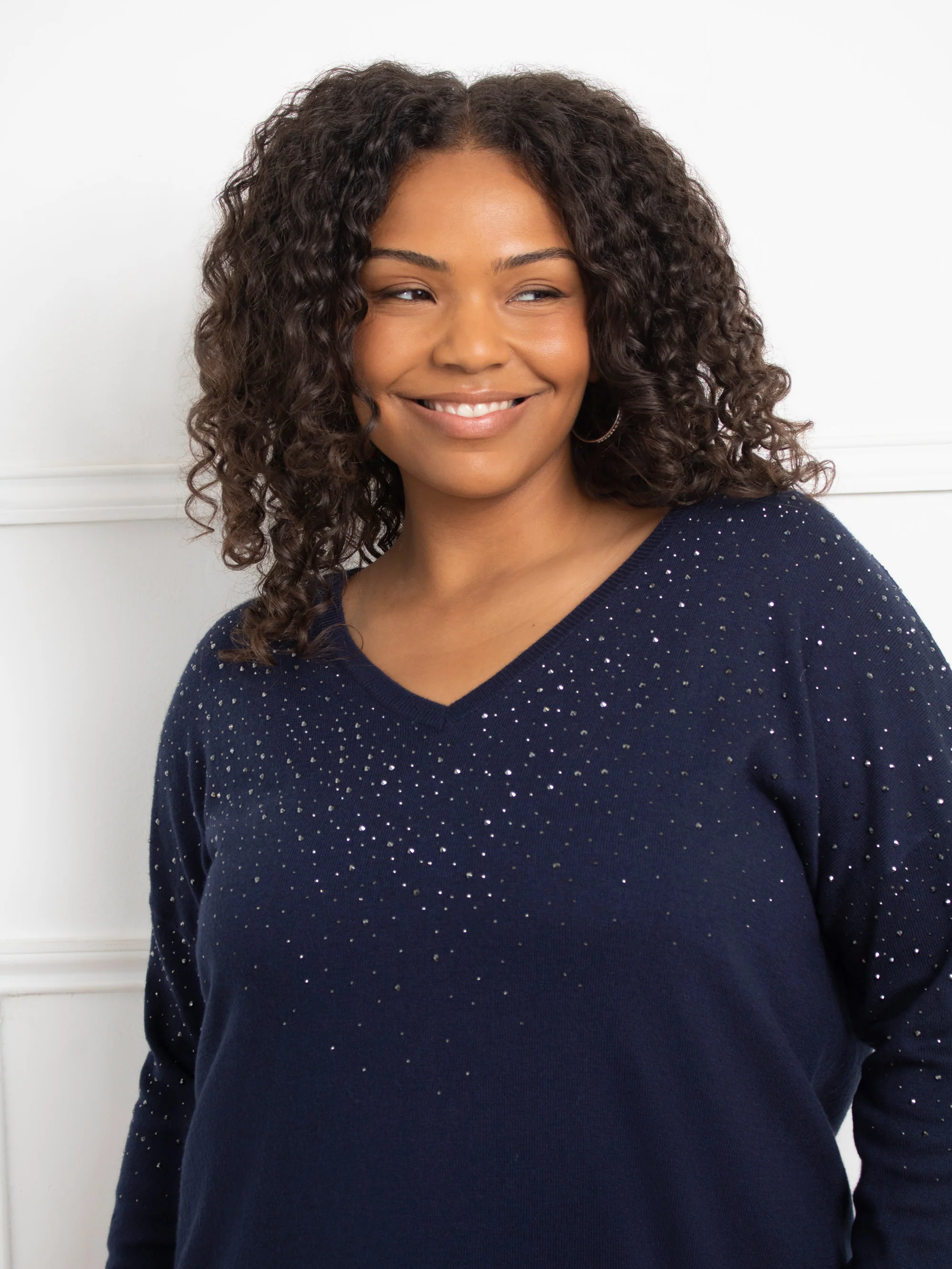 Navy Sparkle Jumper - Image 4
