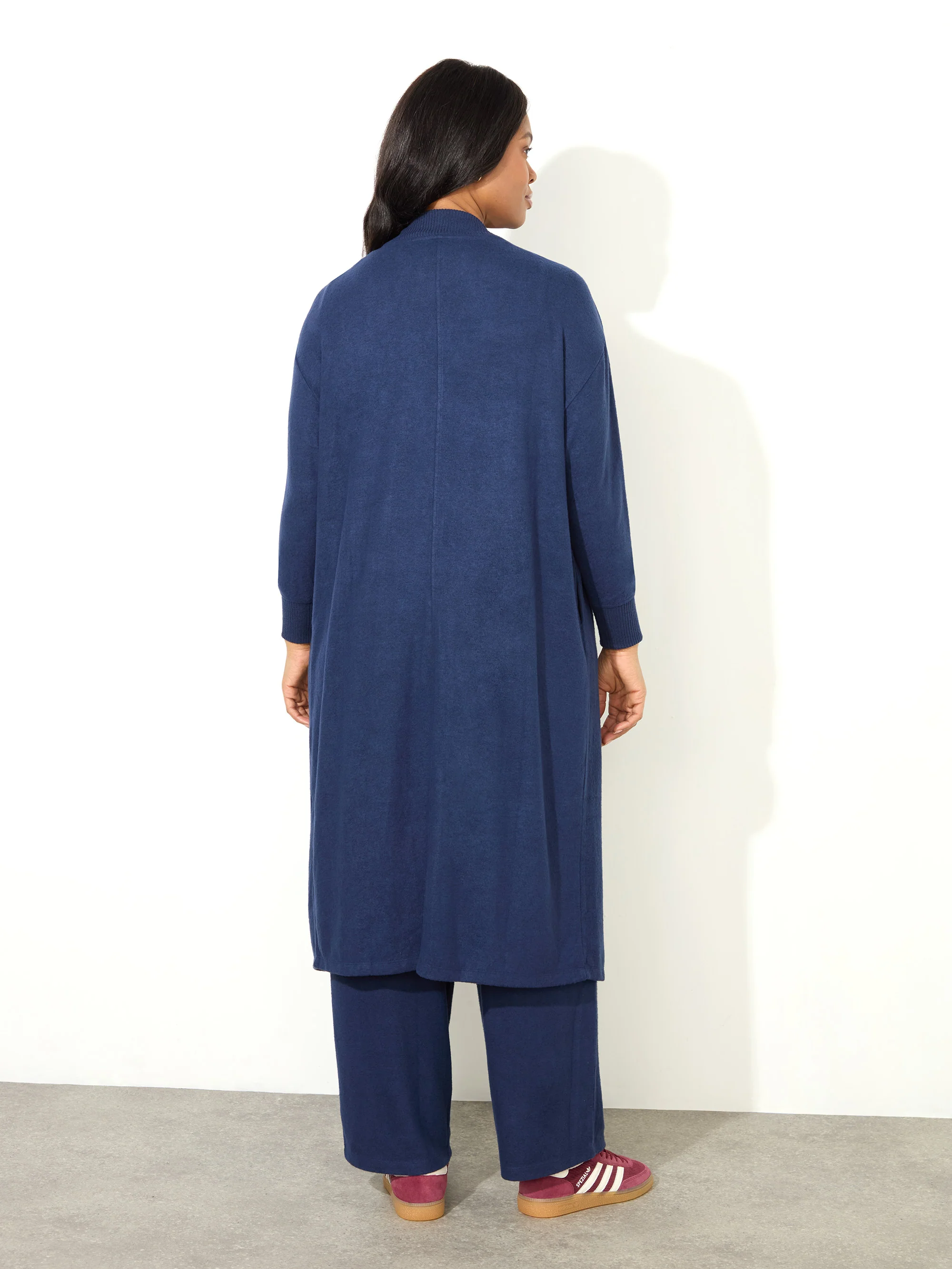 Navy Supersoft Maxi Cardigan - Image 4