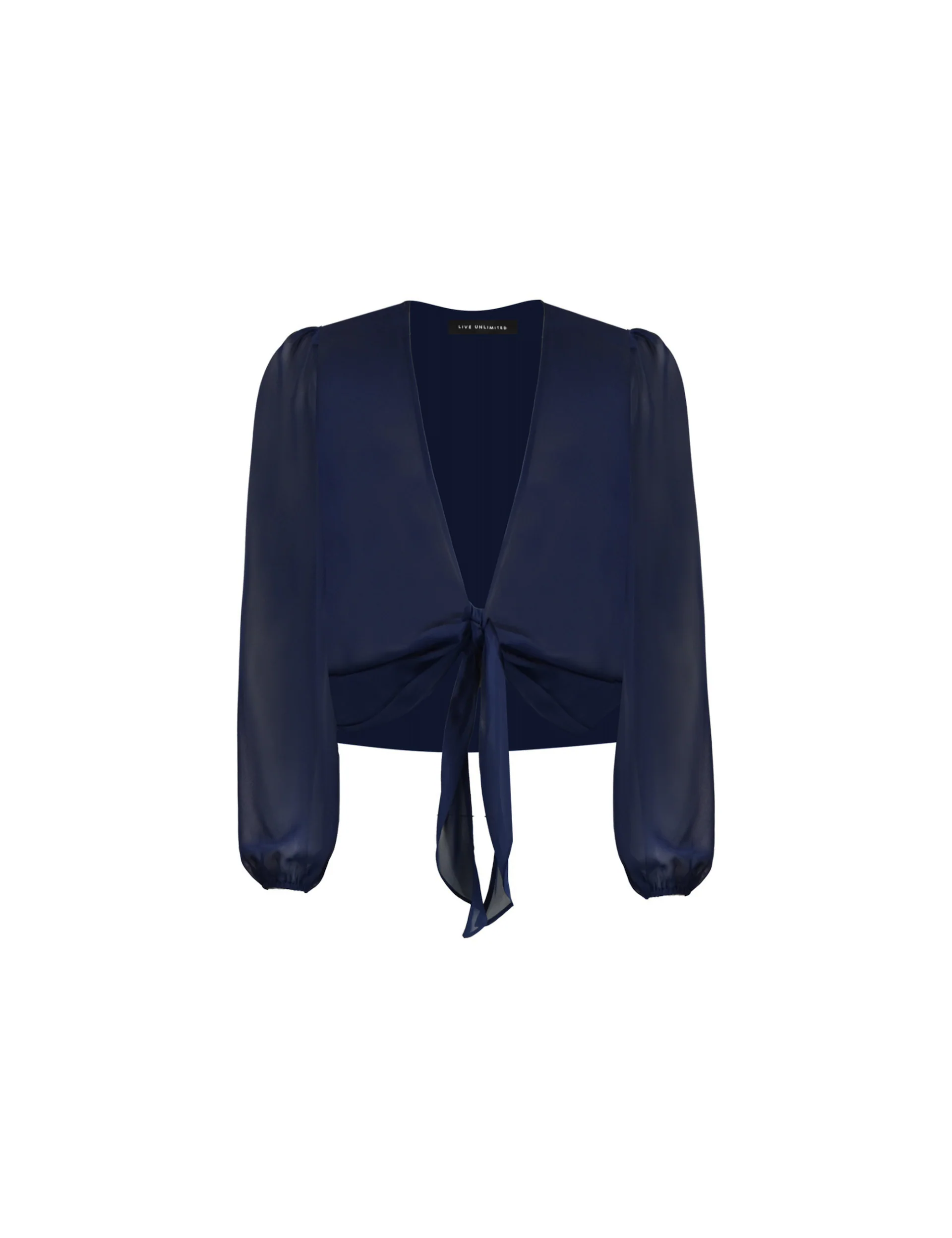 Navy Tie Front Cover Up - Image 4