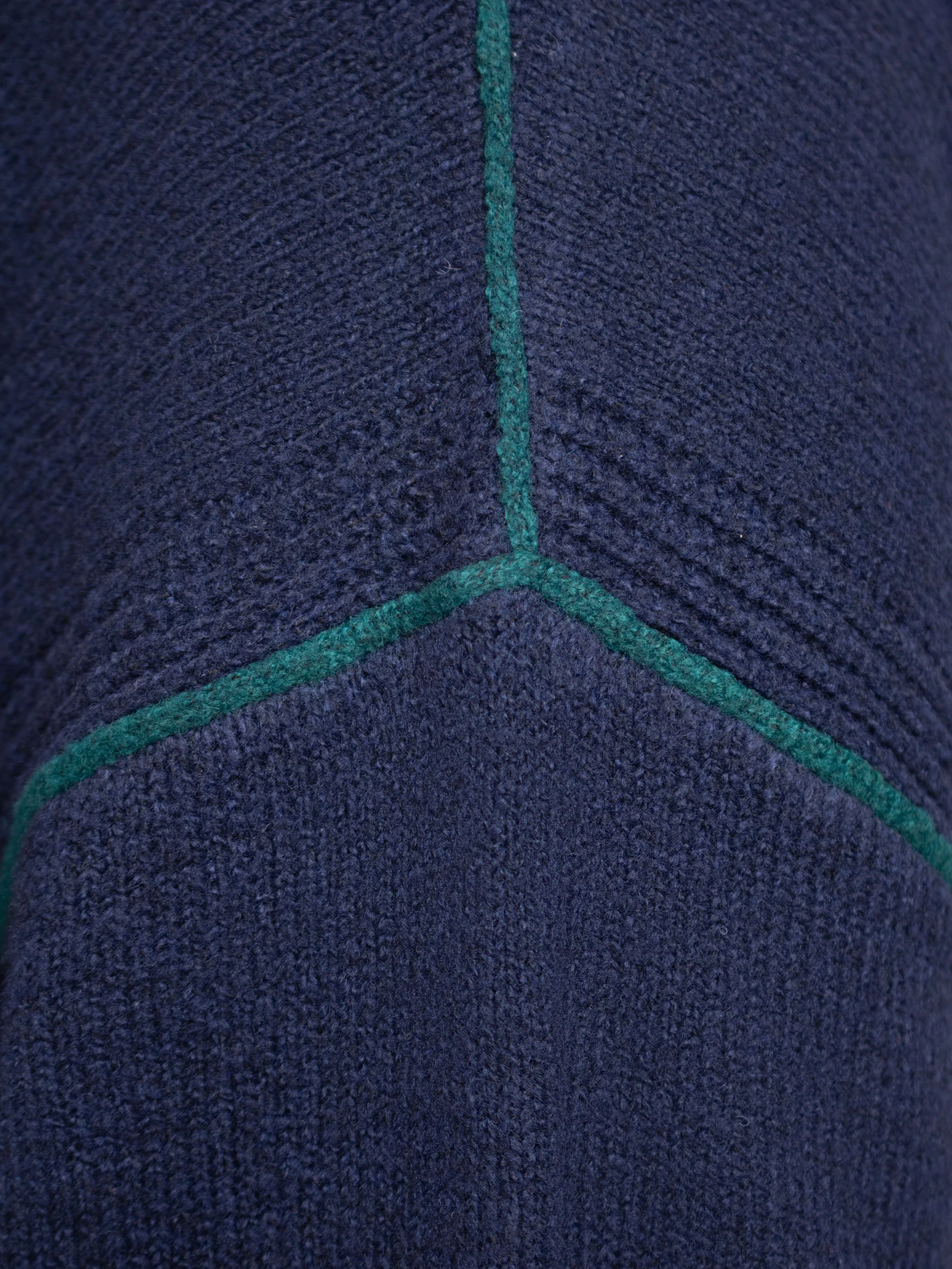 Navy Tipped Mock Neck Jumper - Image 3