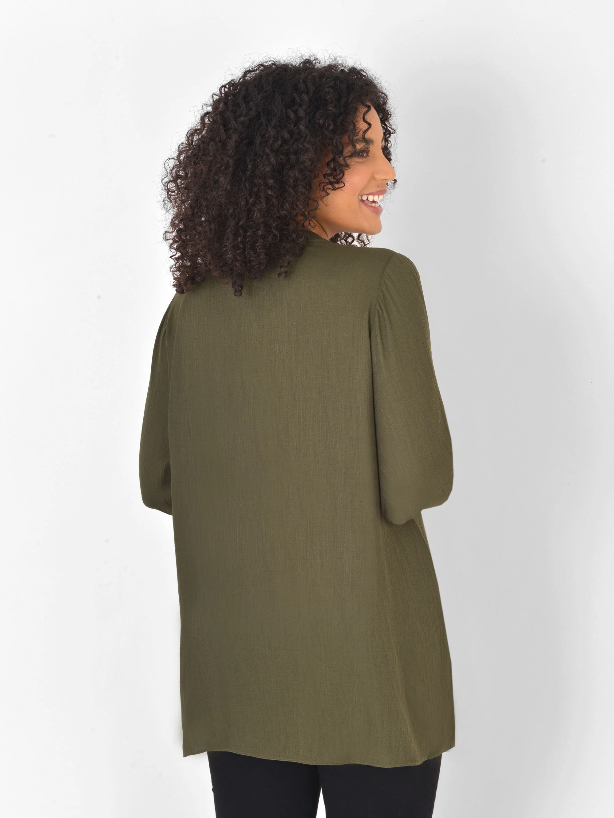 Nehru Collar Longline Shirt - Image 2