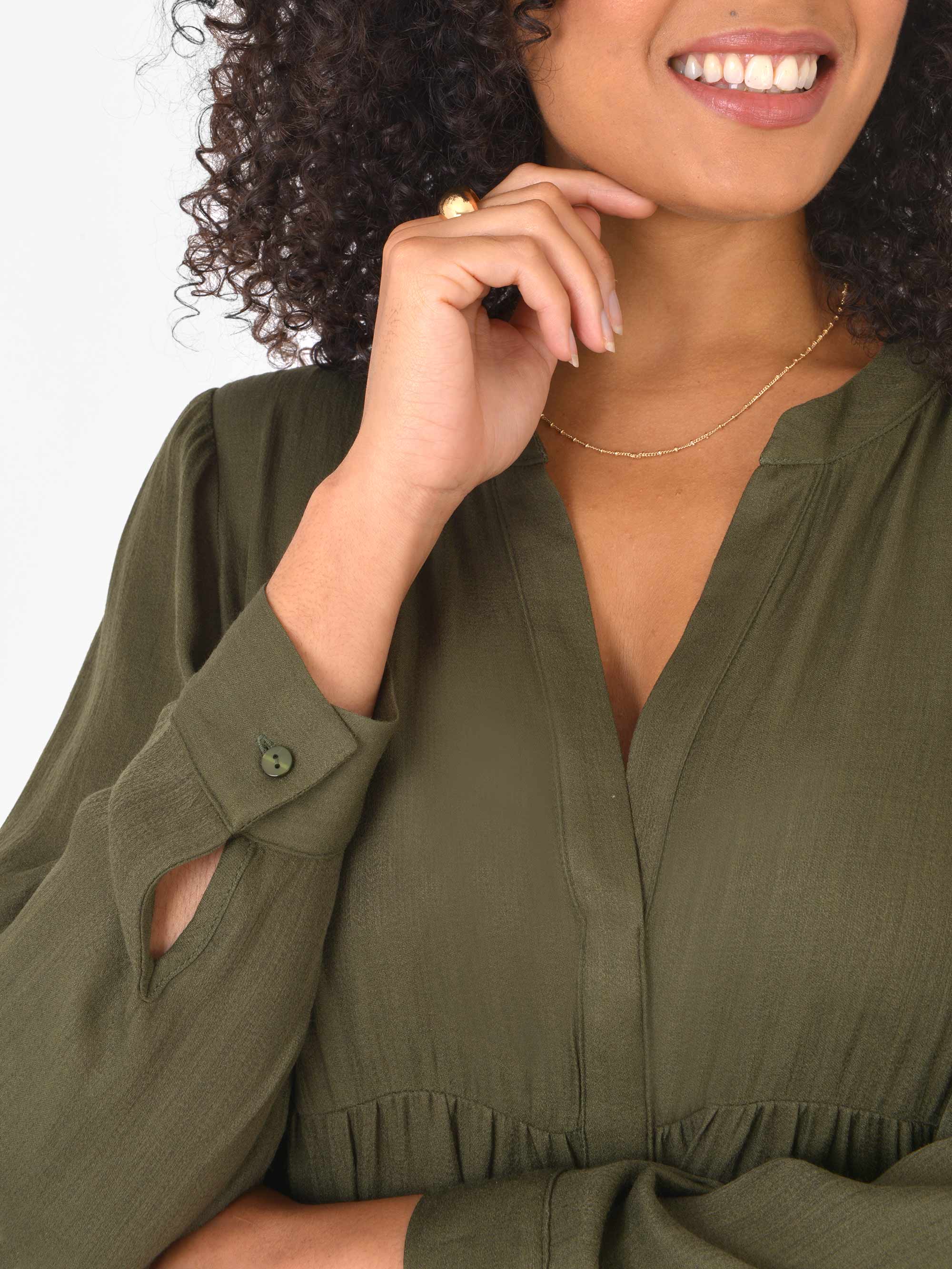 Nehru Collar Longline Shirt - Image 3