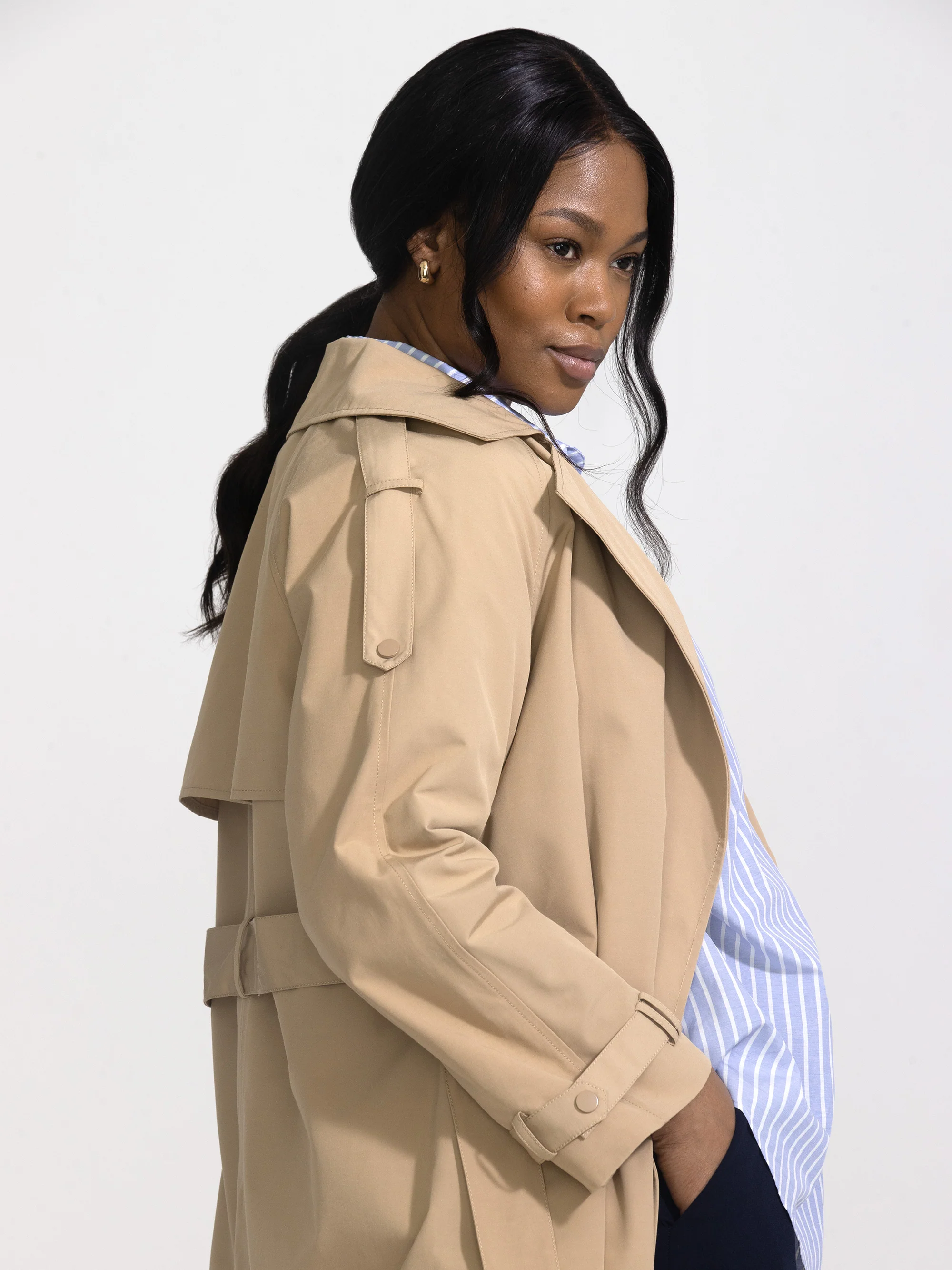 Neutral Classic Trench Coat - Image 5